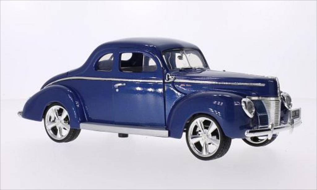 Ford Deluxe 1/18 Motormax Tuning metallic blue 1940 diecast model cars