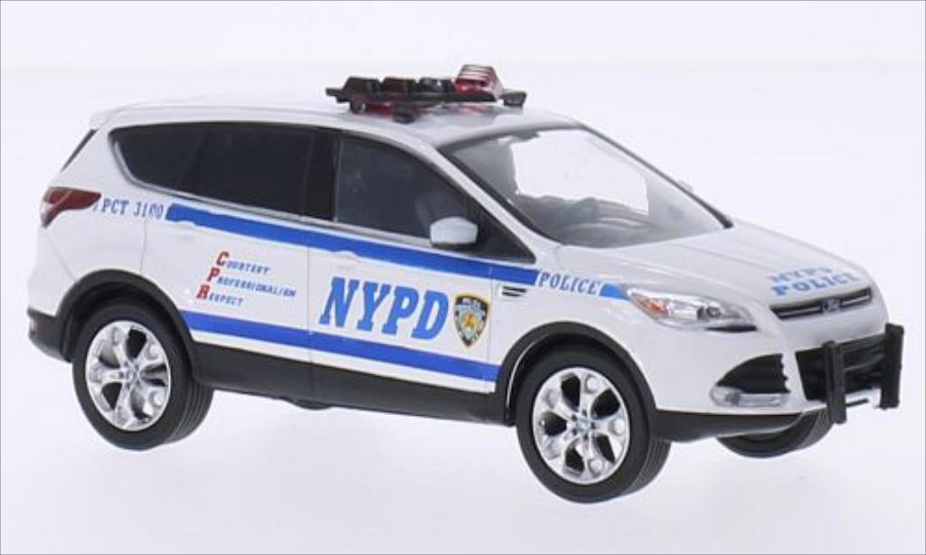 Ford Escape 1/43 Greenlight (Kuga II) white NYPD - New York Police 2014 diecast model cars