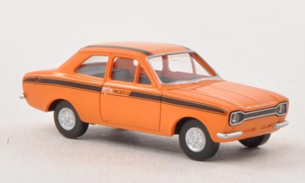 Ford Escort 1/87 Wiking I Mexico orange/black diecast model cars