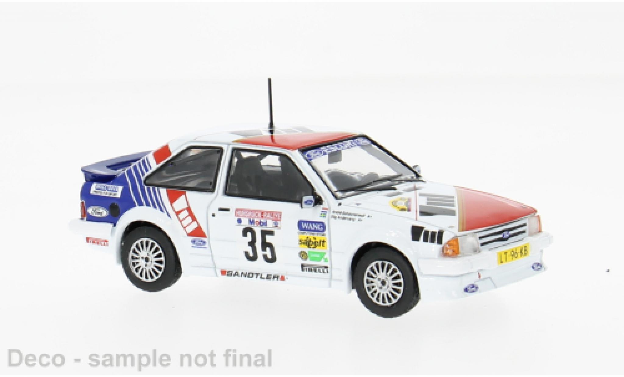 Ford Escort 1/43 IXO MK III RS Turbo Hunsr&uuml;ck Rally 1985 #35 S.Andervang/A.Schoonenwolf 1:43 diecast model cars