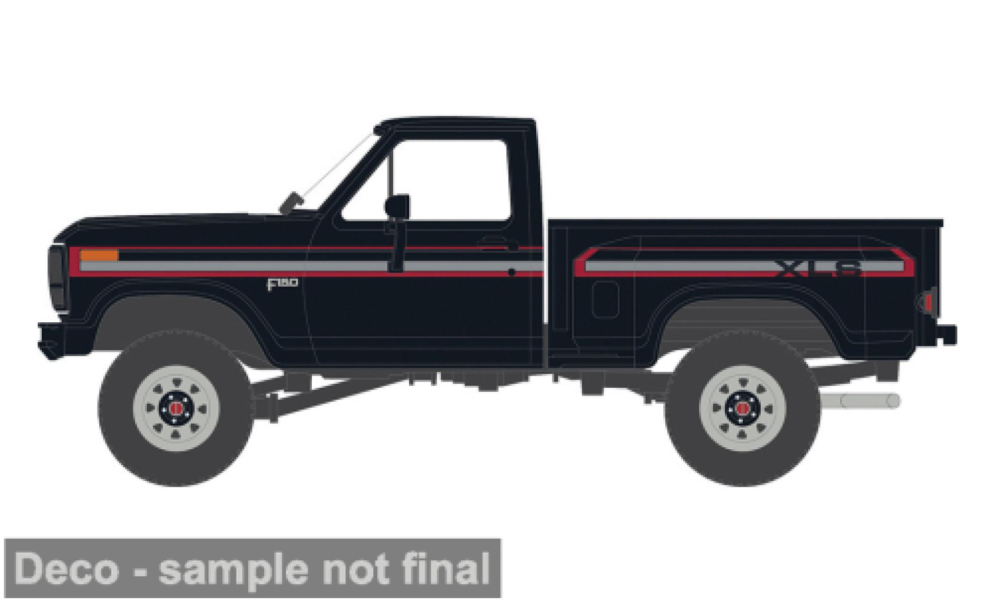 Ford F-1 1/64 IXO America 50 XLS Flareside 4x4 black/Dekor 1983 1:64 diecast model cars