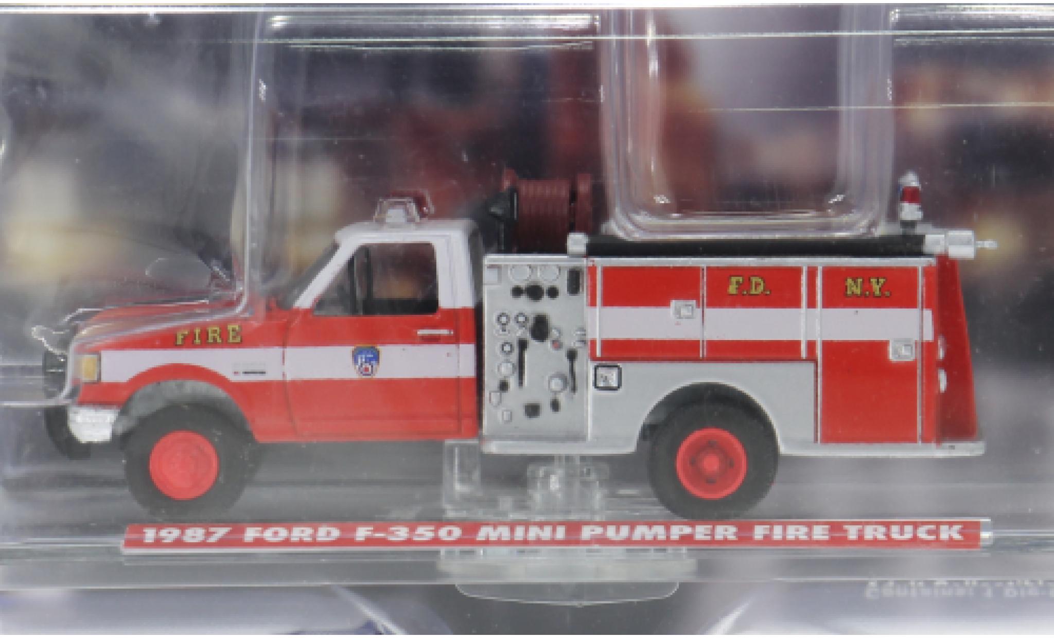 Ford F-350 1/64 Greenlight 1987 FDNY 1:64 diecast model cars