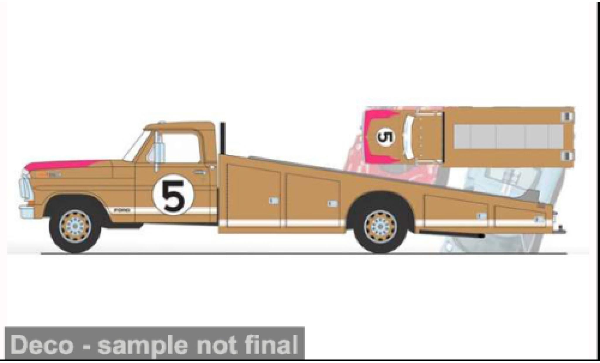 Ford F-350 1/18 ACME Ramp Truck brown 1970 60th Anniversary 24 Hours of Le Mans 1966 #5 1:18 diecast model cars