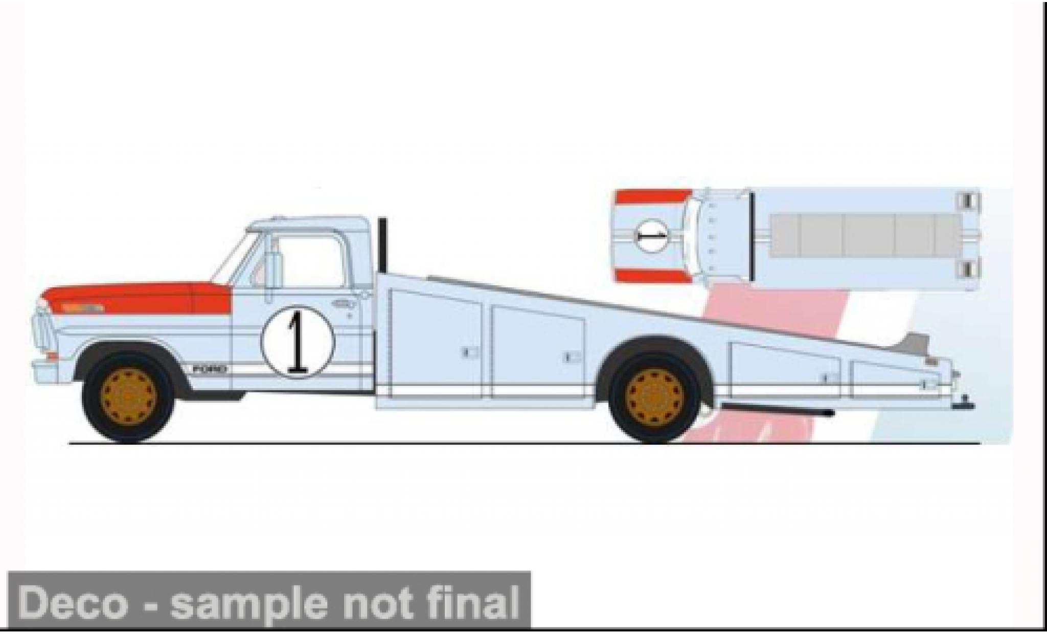 Ford F-350 1/18 ACME Ramp Truck blue 1970 60th Anniversary 24 Hours of Le Mans 1966 #1 1:18 diecast model cars