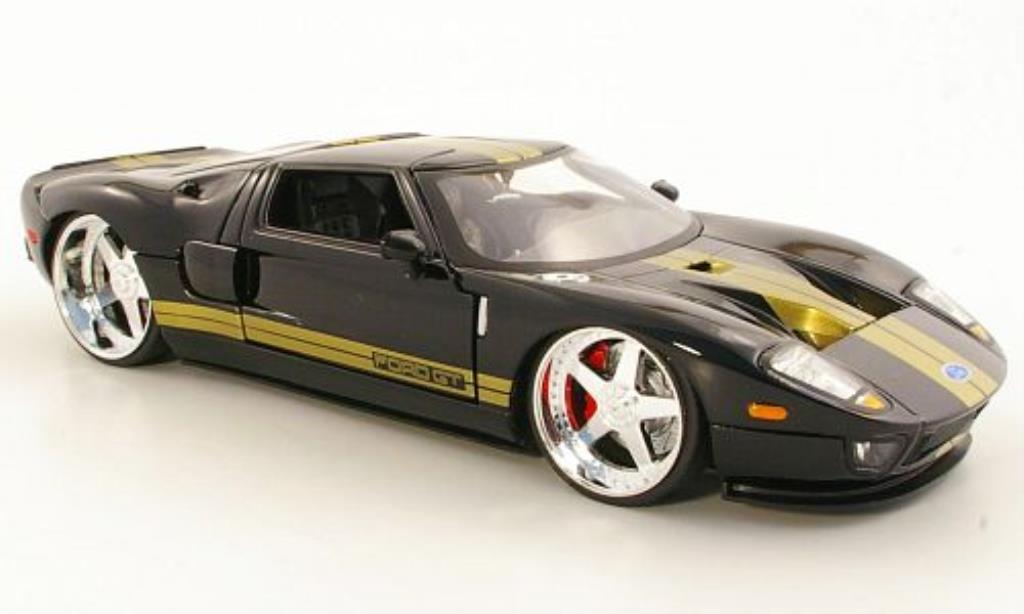 Ford GT 1/24 Jada Toys black/gold 2005 diecast model cars