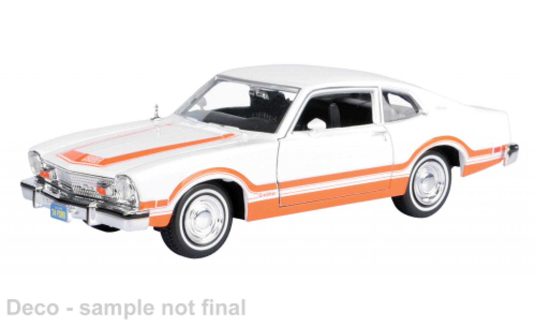 Ford Maverick 1/24 Motormax Grabber white/orange 1974 1:24 diecast model cars