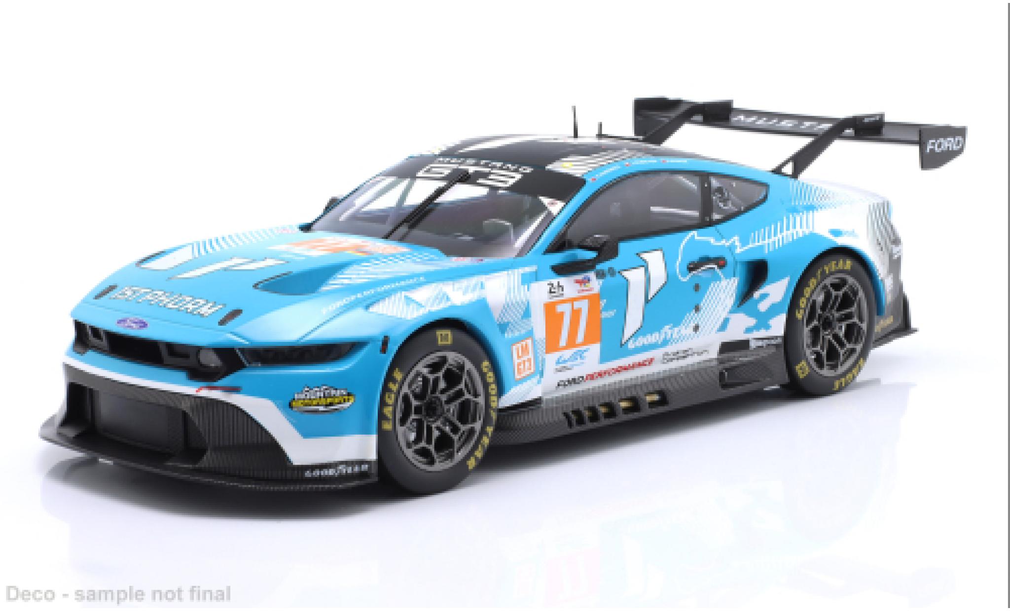 Ford Mustang 1/18 IXO GT3 24h Daytona 2024 Porsche Penske Motorsport #77 B.Barker/R.Hardwick 1:18 diecast model cars