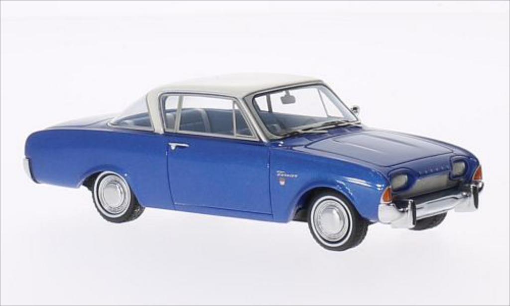 Ford Taunus 1/43 Neo 17M P3 Coupe metallic blue/white 1962 diecast model cars