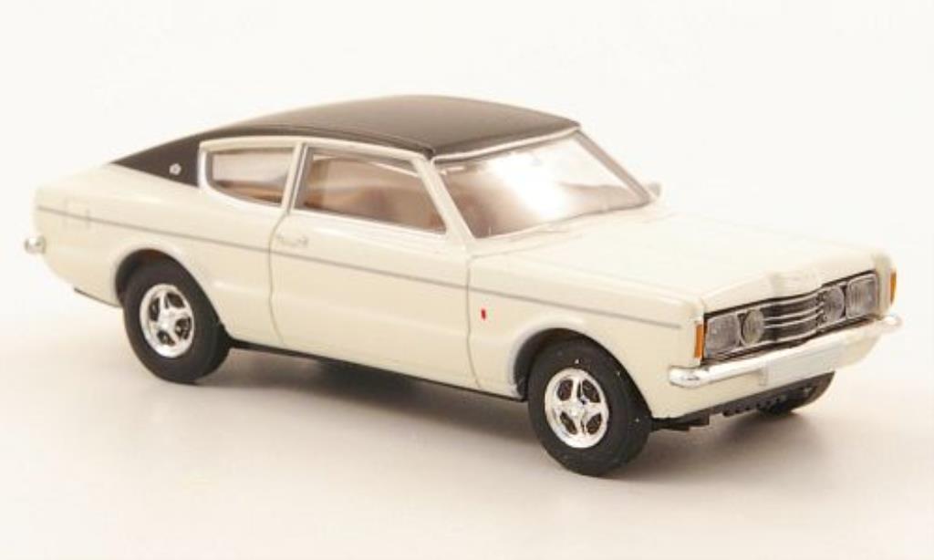 Ford Taunus 1/87 Brekina Coupe GXL white/black diecast model cars