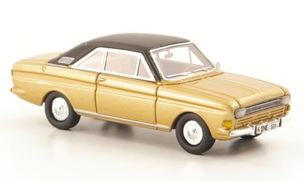 Ford Taunus 1/87 Neo P6 15M Coupe gold/black 1968 diecast model cars