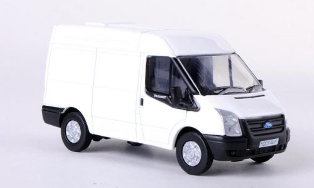 Ford Transit 1/76 Oxford Kasten white RHD Mittelhochdach 2010 diecast model cars