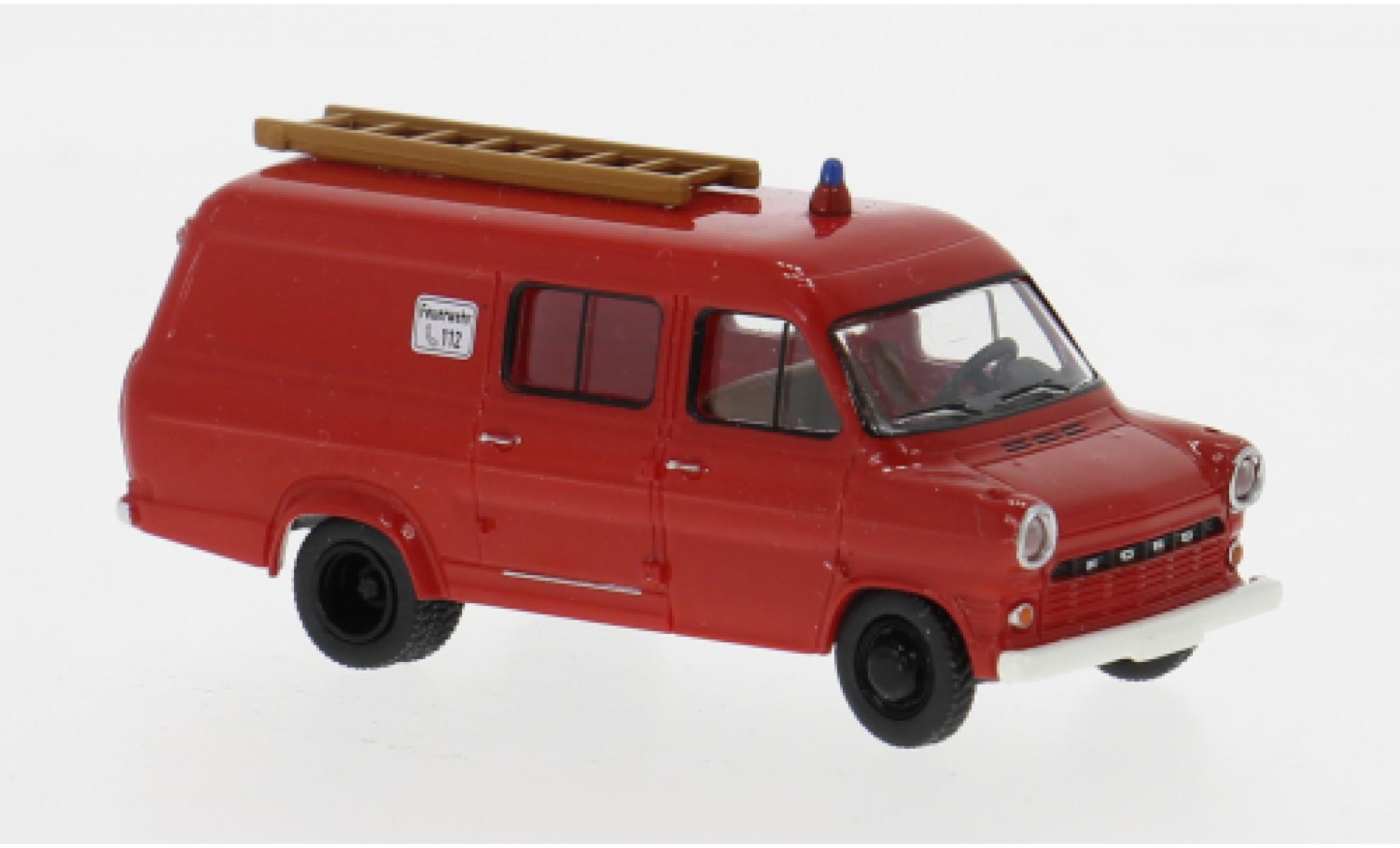 Ford Transit 1/87 Brekina red/white 1970 Fire brigade 1:87 diecast model cars
