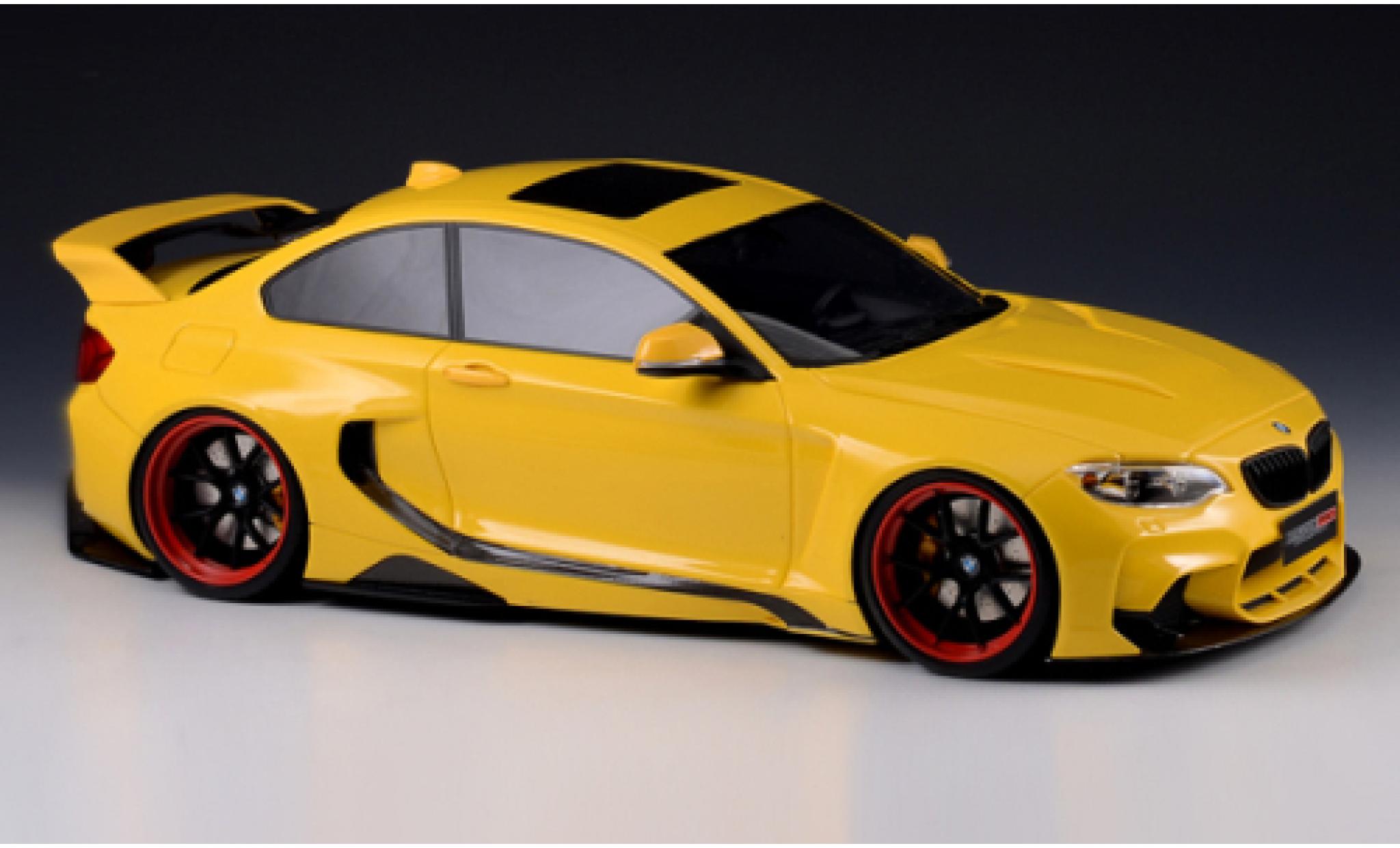 Bmw M2 1/18 GLM 35i (F22) DarwinPRO MTC Black Sails Widebody yellow 2015 diecast model cars