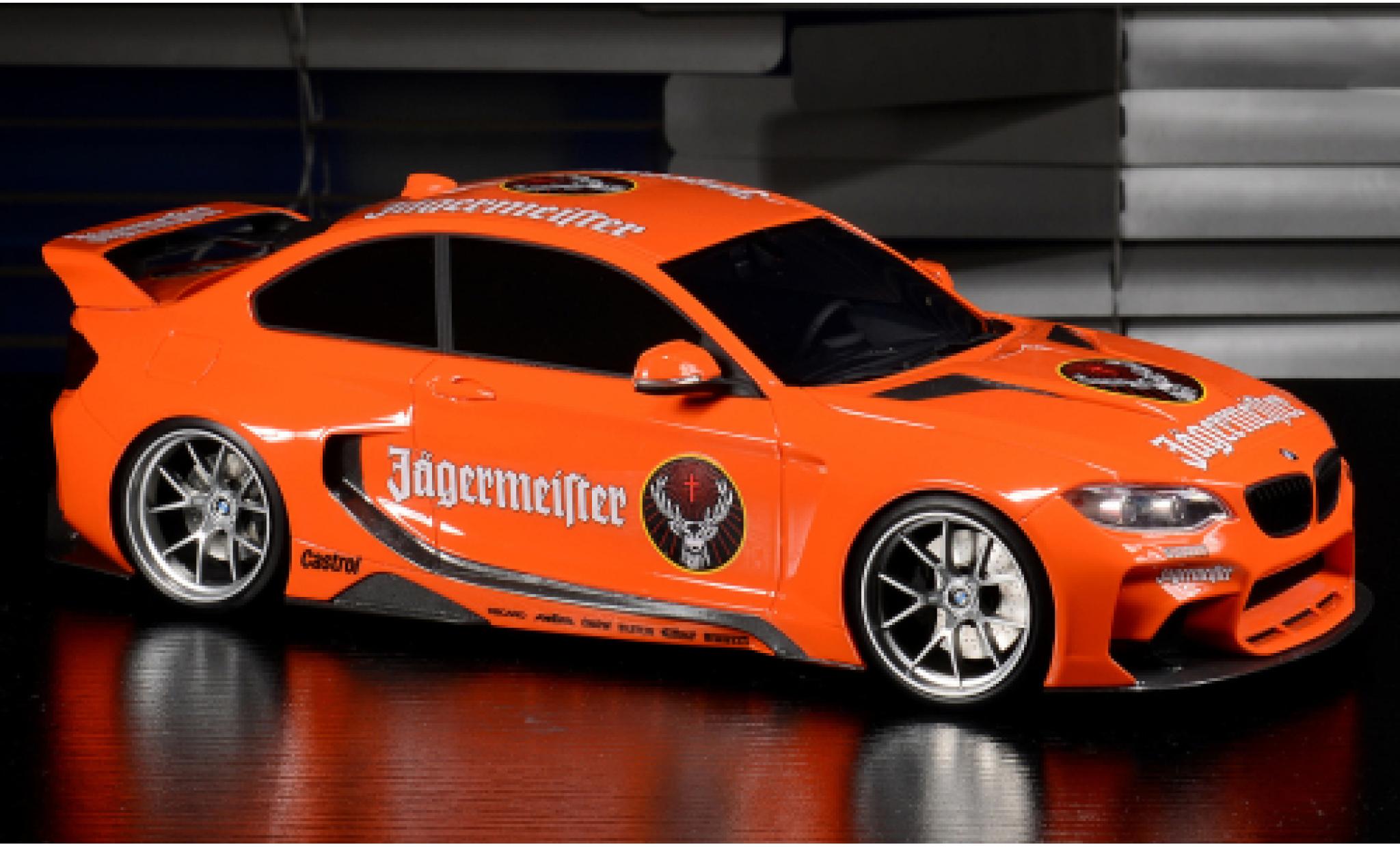 Bmw M235 1/18 GLM i (F22) DarwinPRO MTC Black Sails Widebody orange J&auml;germeister 2015 diecast model cars
