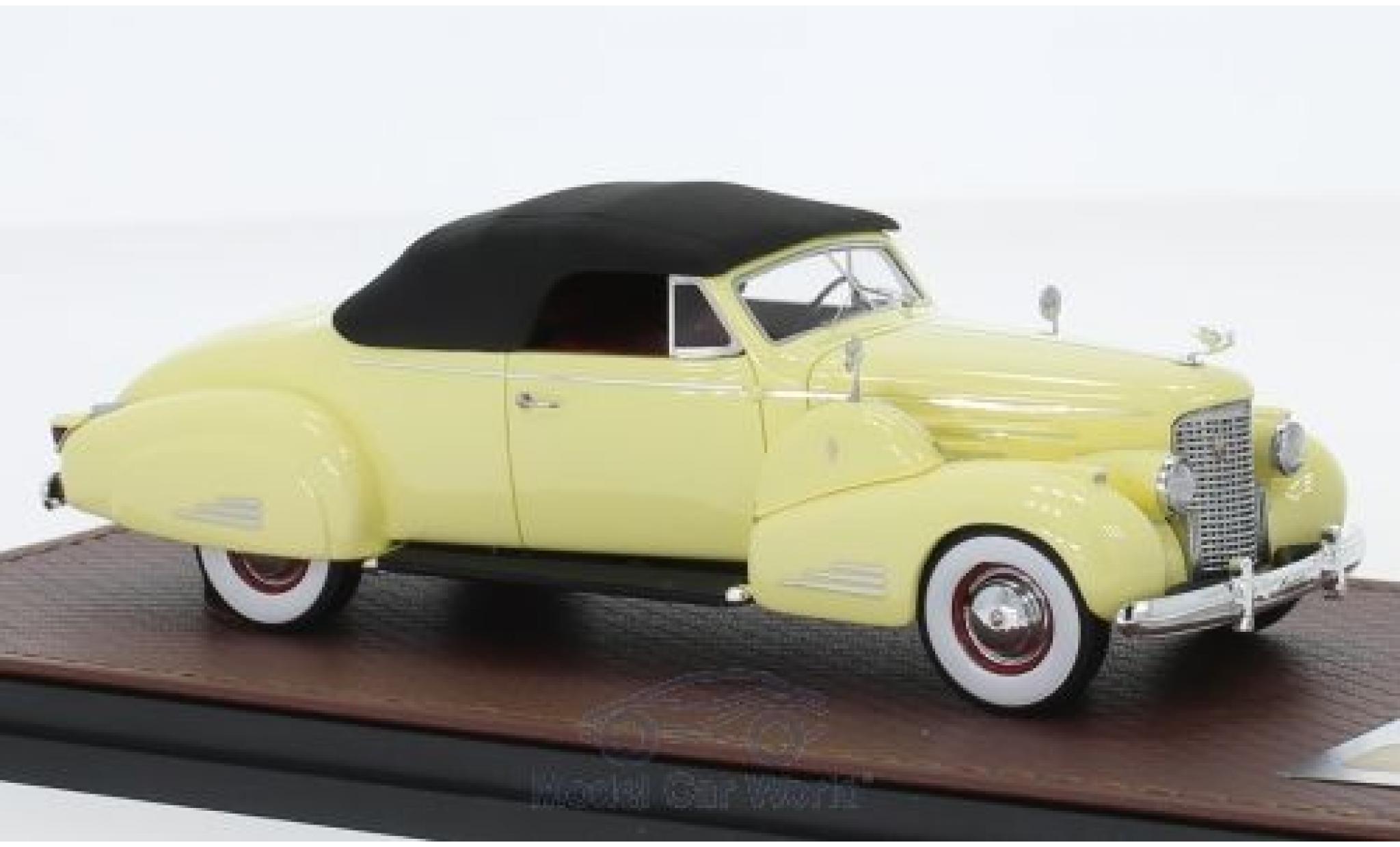 Cadillac V16 1/43 GLM Convertible Coupe yellow 1938 diecast model cars