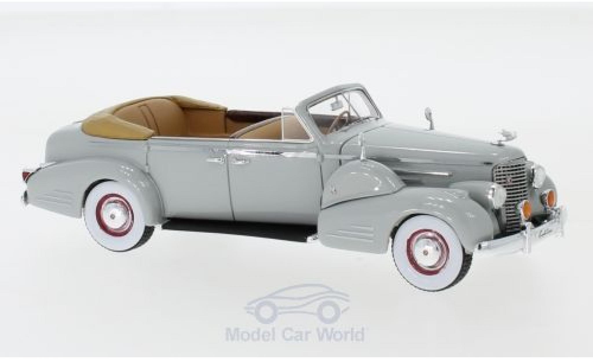 Cadillac V16 1/43 GLM Series 90 Fleetwood Sedan Convertible grey 1938 diecast model cars