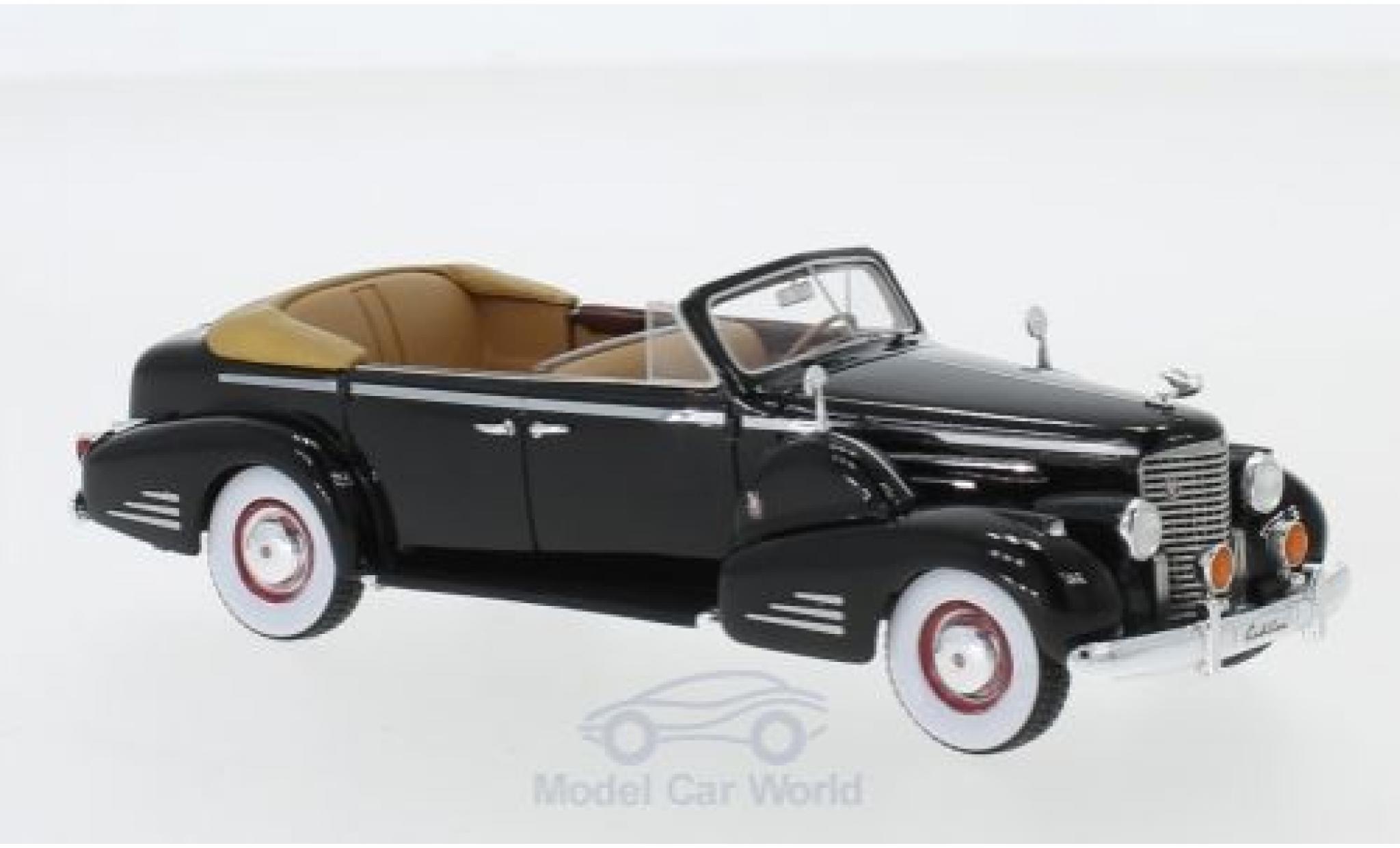 Cadillac V16 1/43 GLM Series 90 Fleetwood Sedan Convertible black 1938 diecast model cars