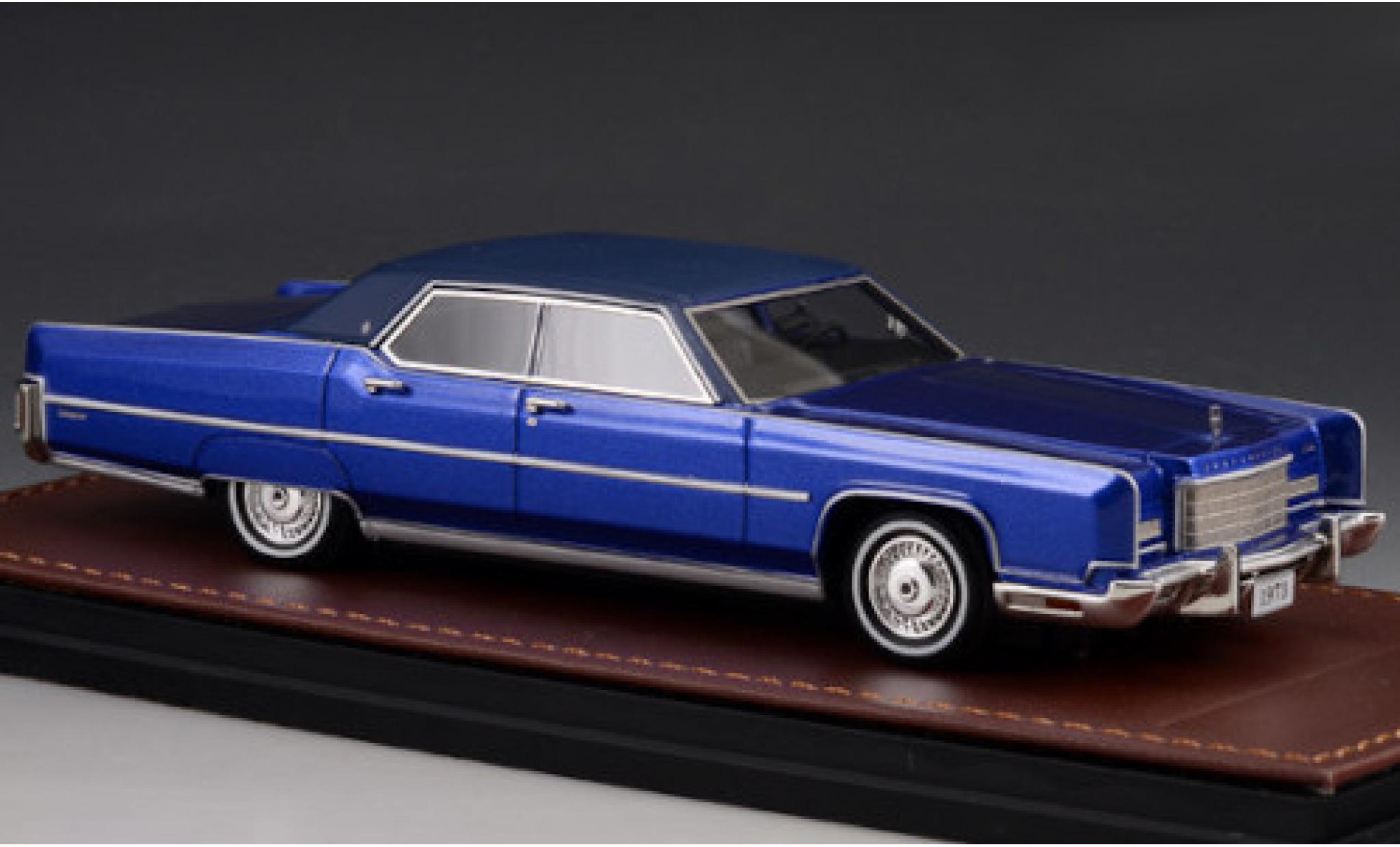 Lincoln Continental 1/43 GLM Town Car metallic blue/matt-blue 1973 diecast model cars