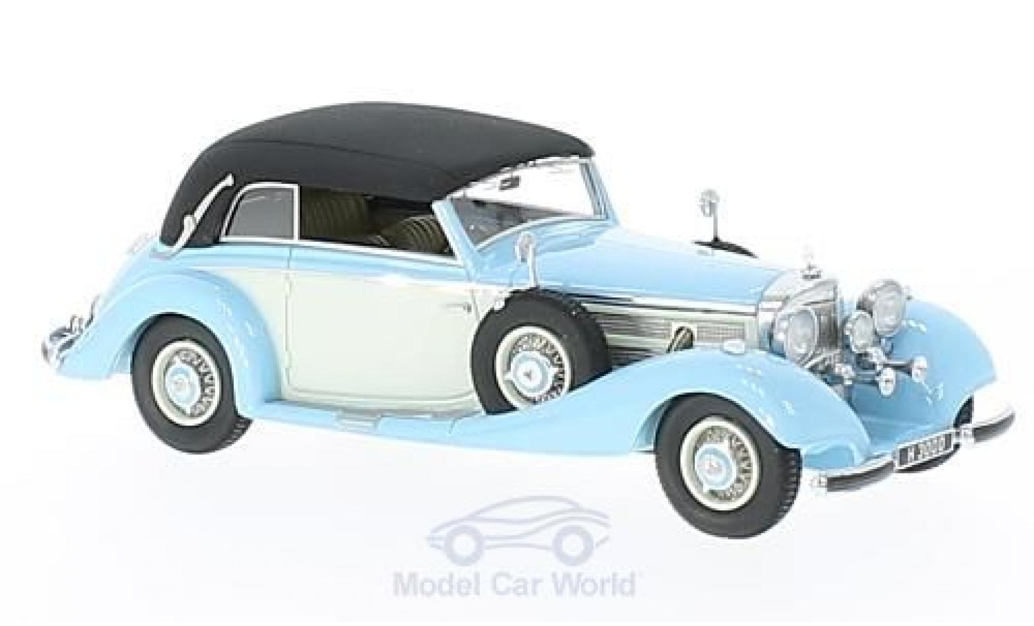 Mercedes 540 1/43 GLM K Convertible B blue/white RHD 1937 geschlossen diecast model cars