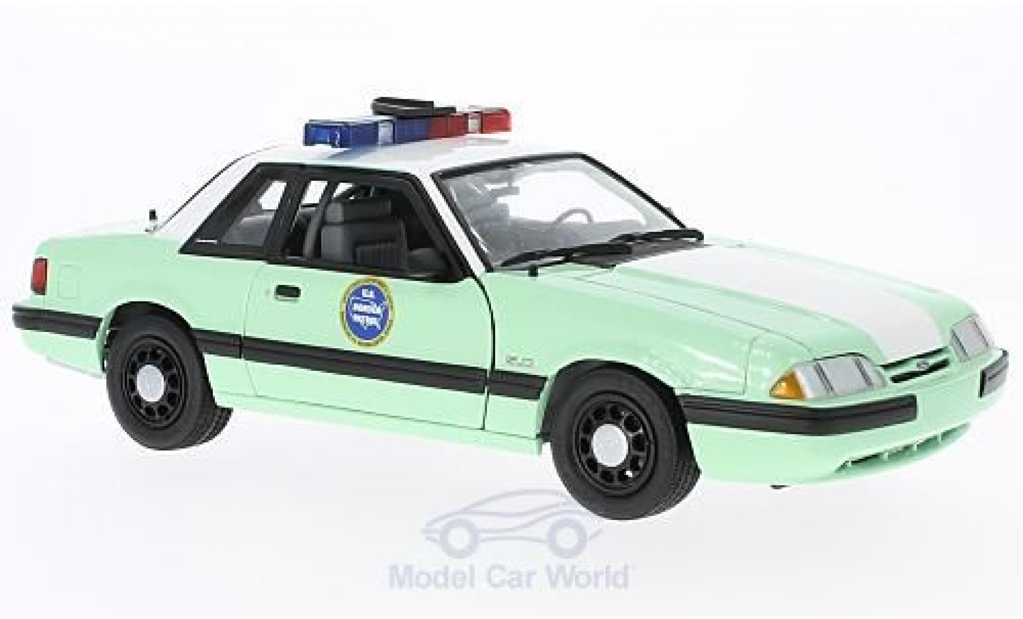 Ford Mustang 1/18 GMP green/white United States Border Patrol SSP 1988 diecast model cars