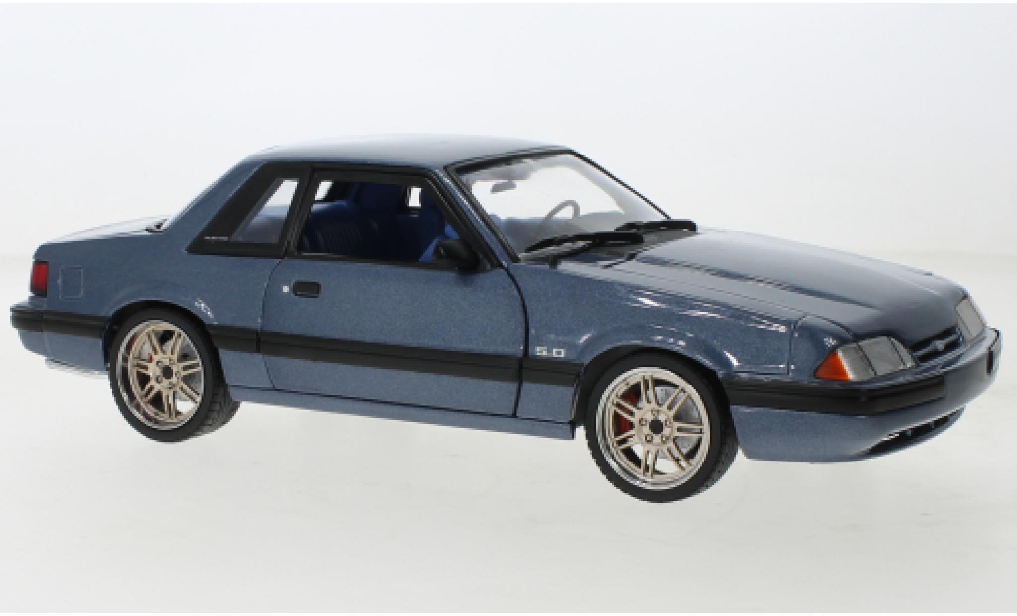 Ford Mustang 1/18 GMP 5.0 LX metallise blue 1989 diecast model cars