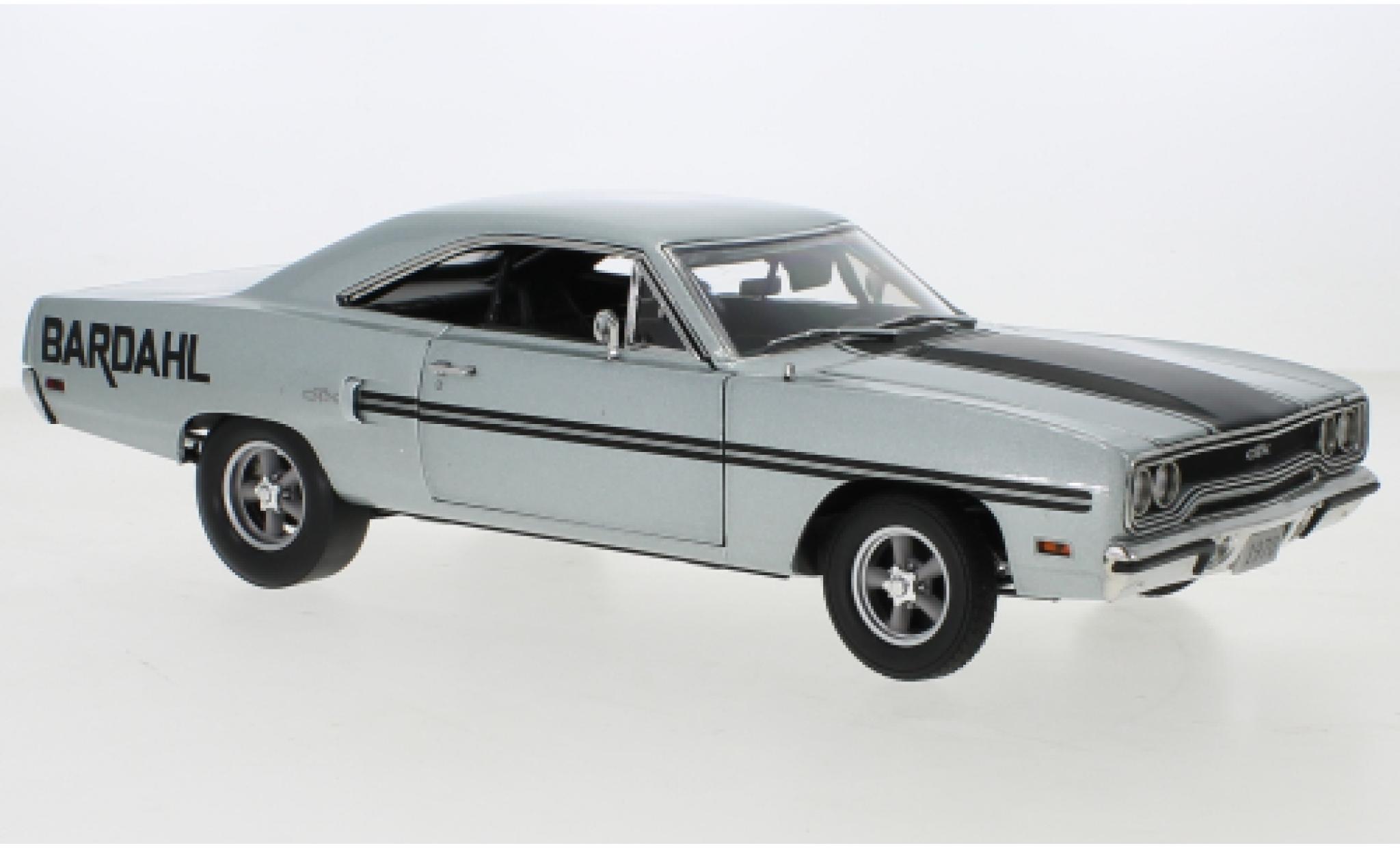 Plymouth GTX 1/18 GMP Bardahl metallise grey 1970 diecast model cars