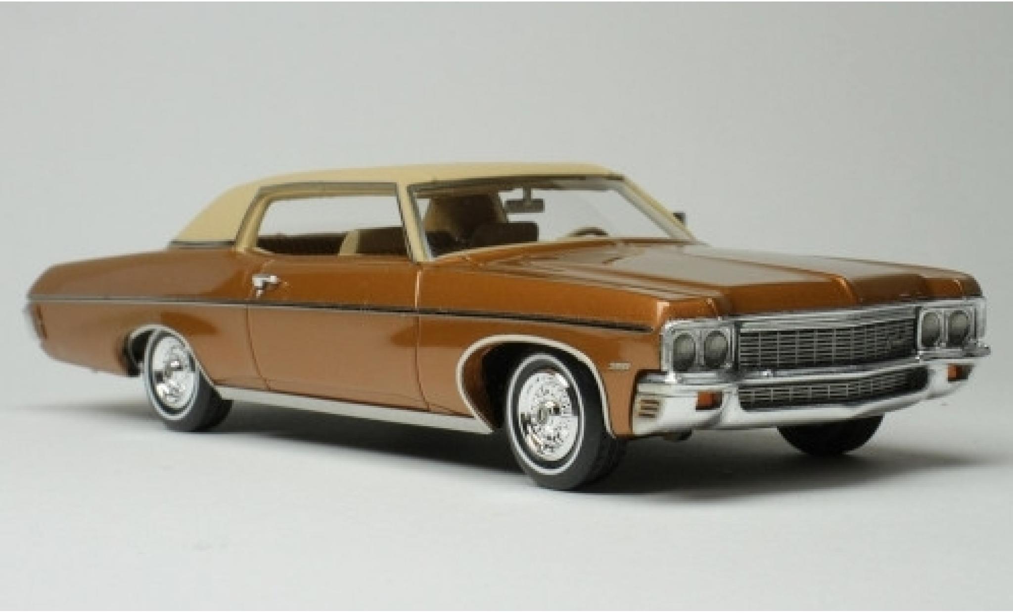 Chevrolet Impala 1/43 Goldvarg Collections Custom Coupe metallic brown/matt-beige 1970 diecast model cars