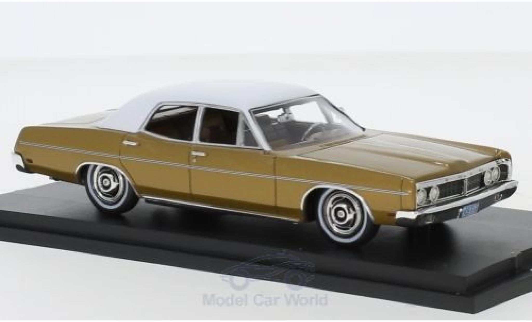 Ford Galaxy 1/43 Goldvarg Collections Galaxie metallic beige/white 1970 diecast model cars