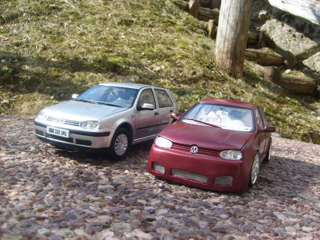 Volkswagen Golf GTI bodykit dragon jantes 18 pouces 1/18 Revell