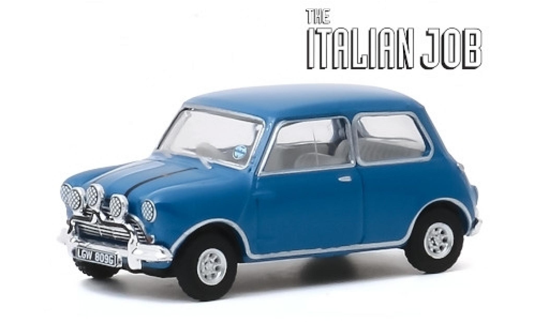 Austin Mini 1/64 Greenlight Cooper S 1275 MkI blue/black RHD 1967 The Italian Job diecast model cars