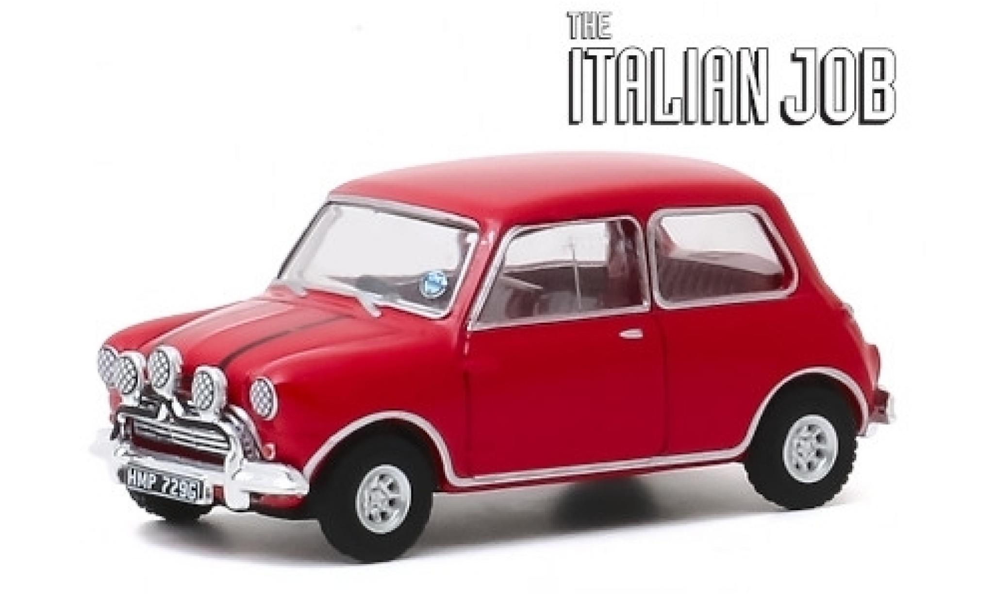 Austin Mini 1/64 Greenlight Cooper S 1275 MkI red/black RHD 1967 The Italian Job diecast model cars