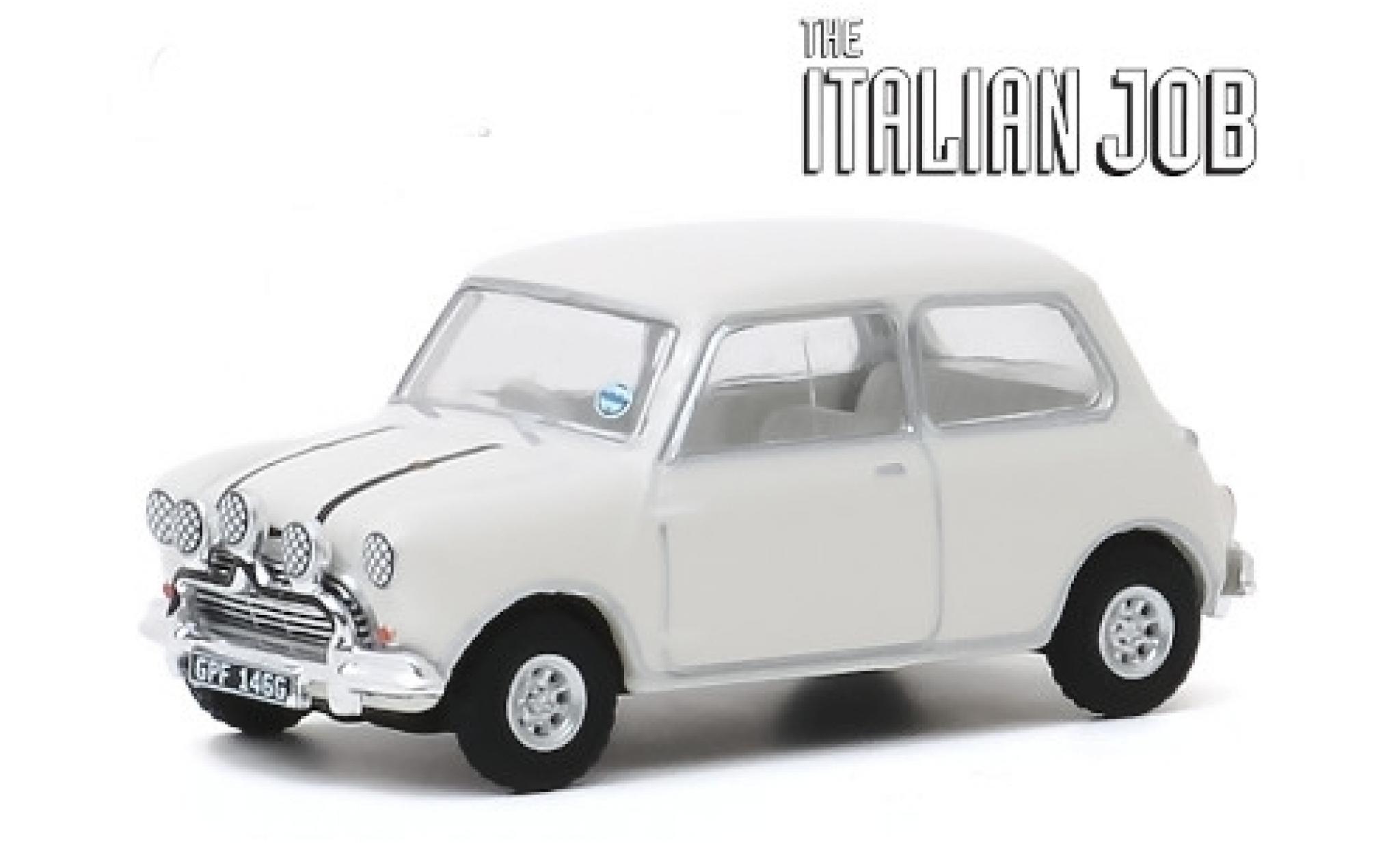 Austin Mini 1/64 Greenlight Cooper S 1275 MkI white/black RHD 1967 The Italian Job diecast model cars