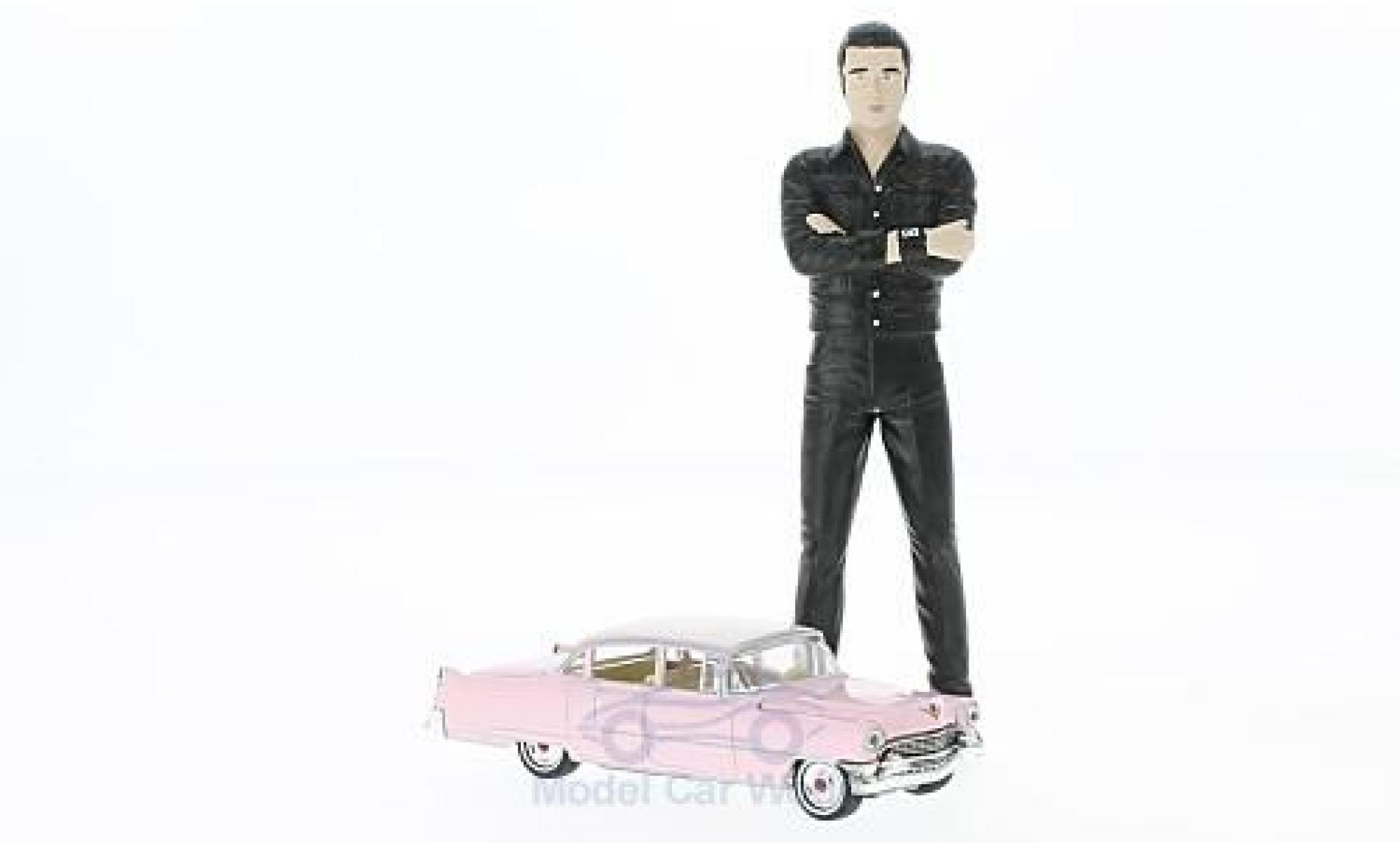 Cadillac Fleetwood 1/18 Greenlight Series 60 pink 1955 mit Elvis Figur in 1:18 ohne Vitrine diecast model cars