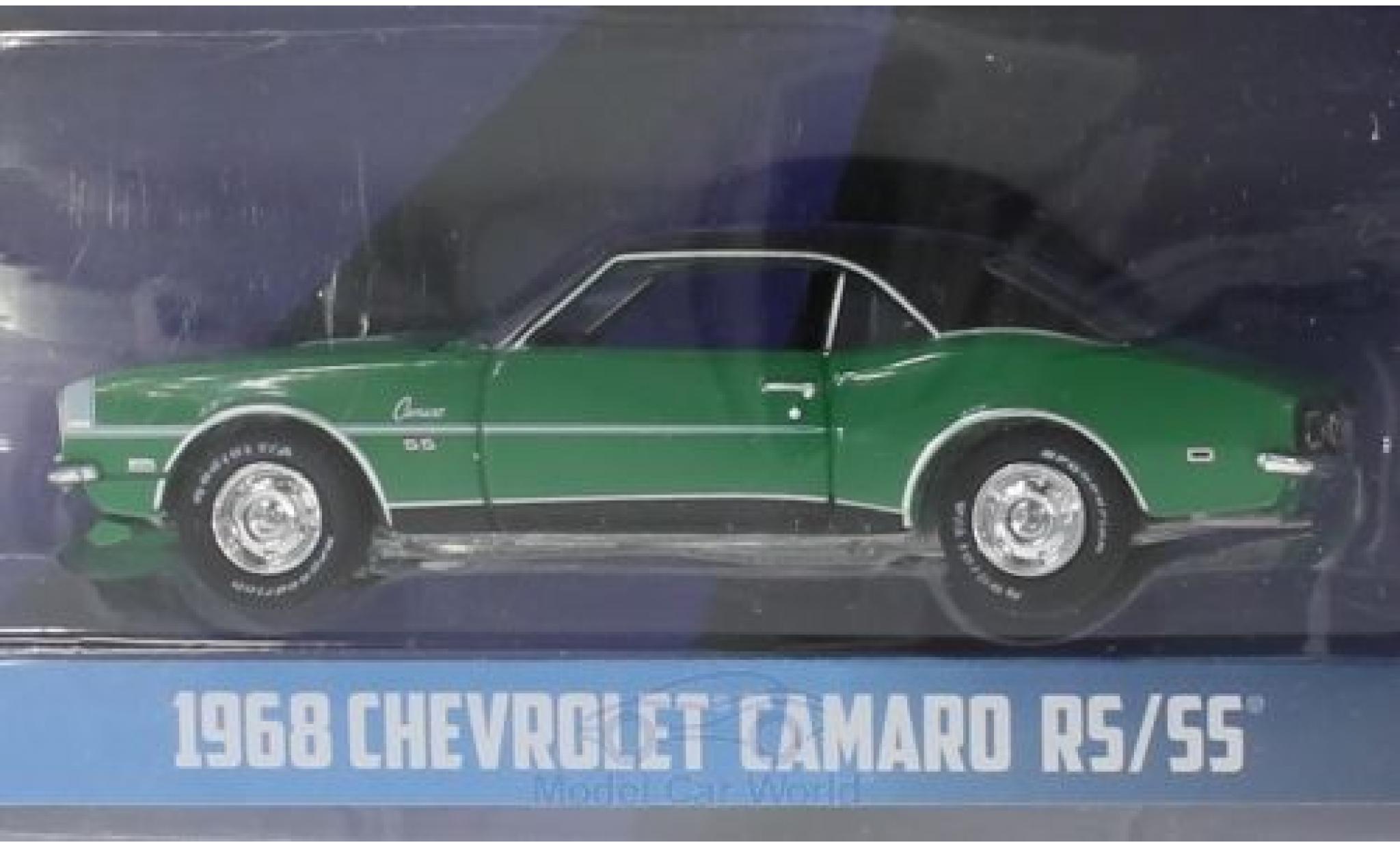 Chevrolet Camaro 1/64 Greenlight RS/SS green/black Turtle Wax 1968 diecast model cars