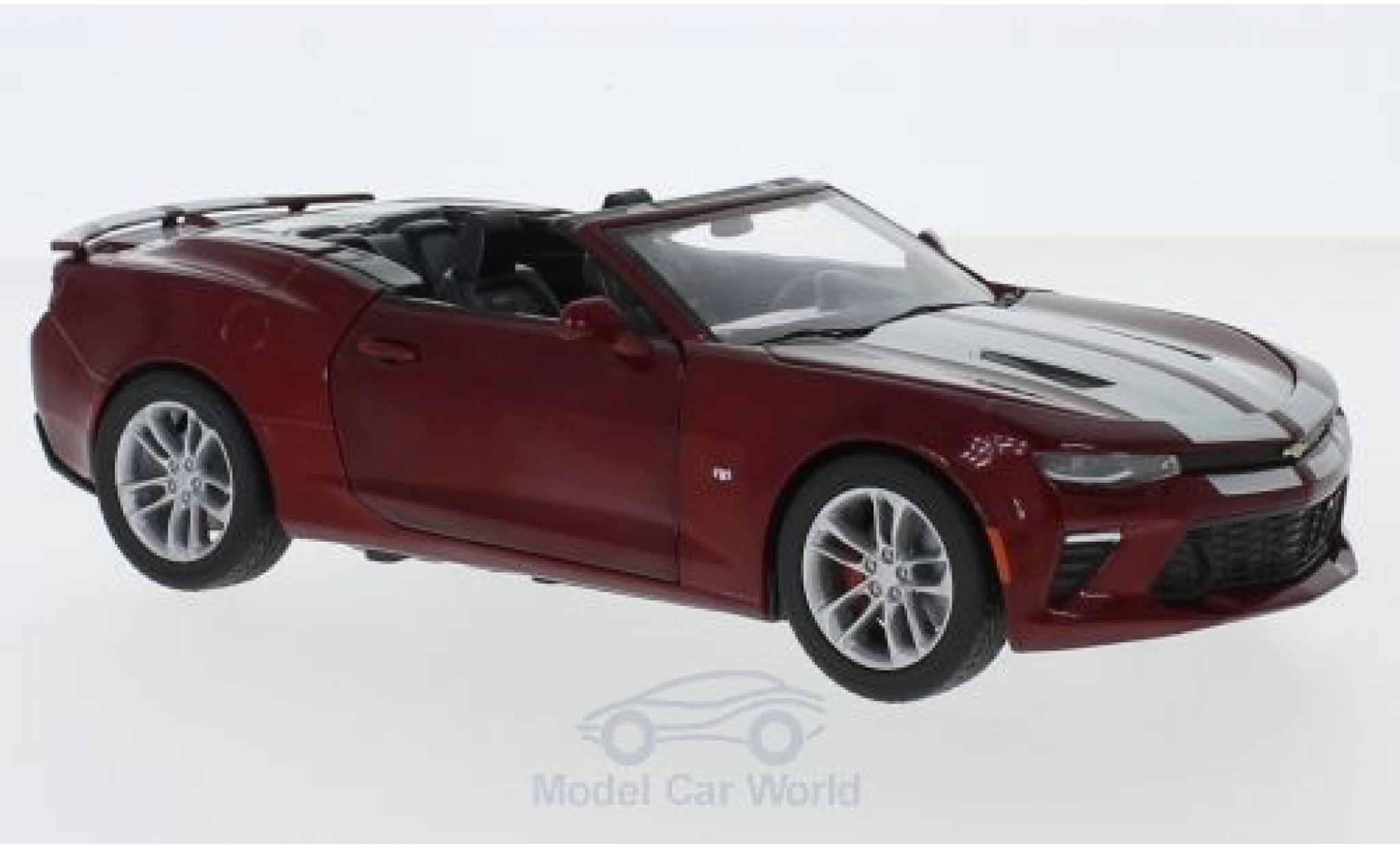 Chevrolet Camaro SS 1/24 Greenlight SS Convertible metallic red/grey 2017 diecast model cars