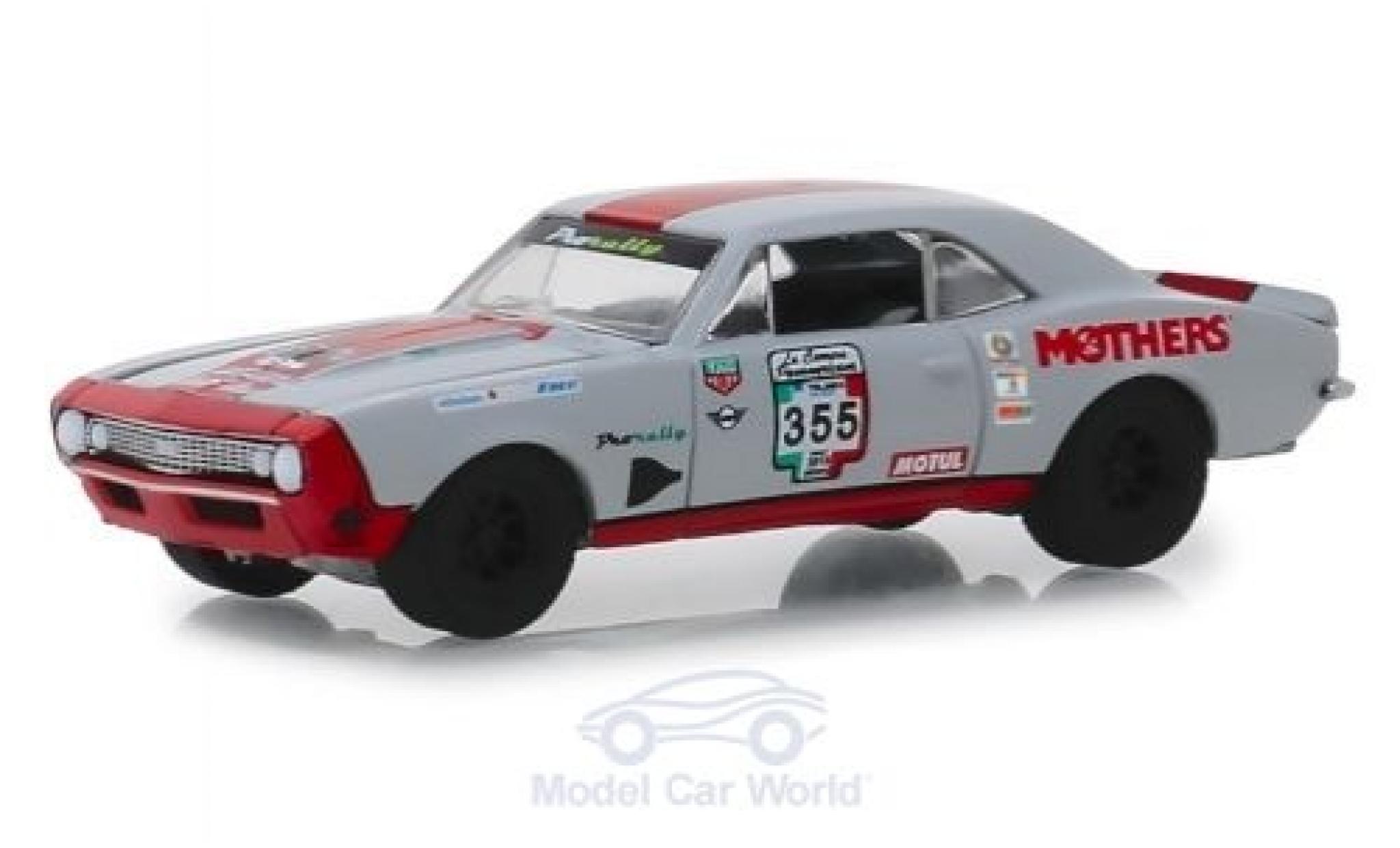 Chevrolet Camaro 1/64 Greenlight SS grey/orange No.355 La Carrera Panamericana 1967 diecast model cars