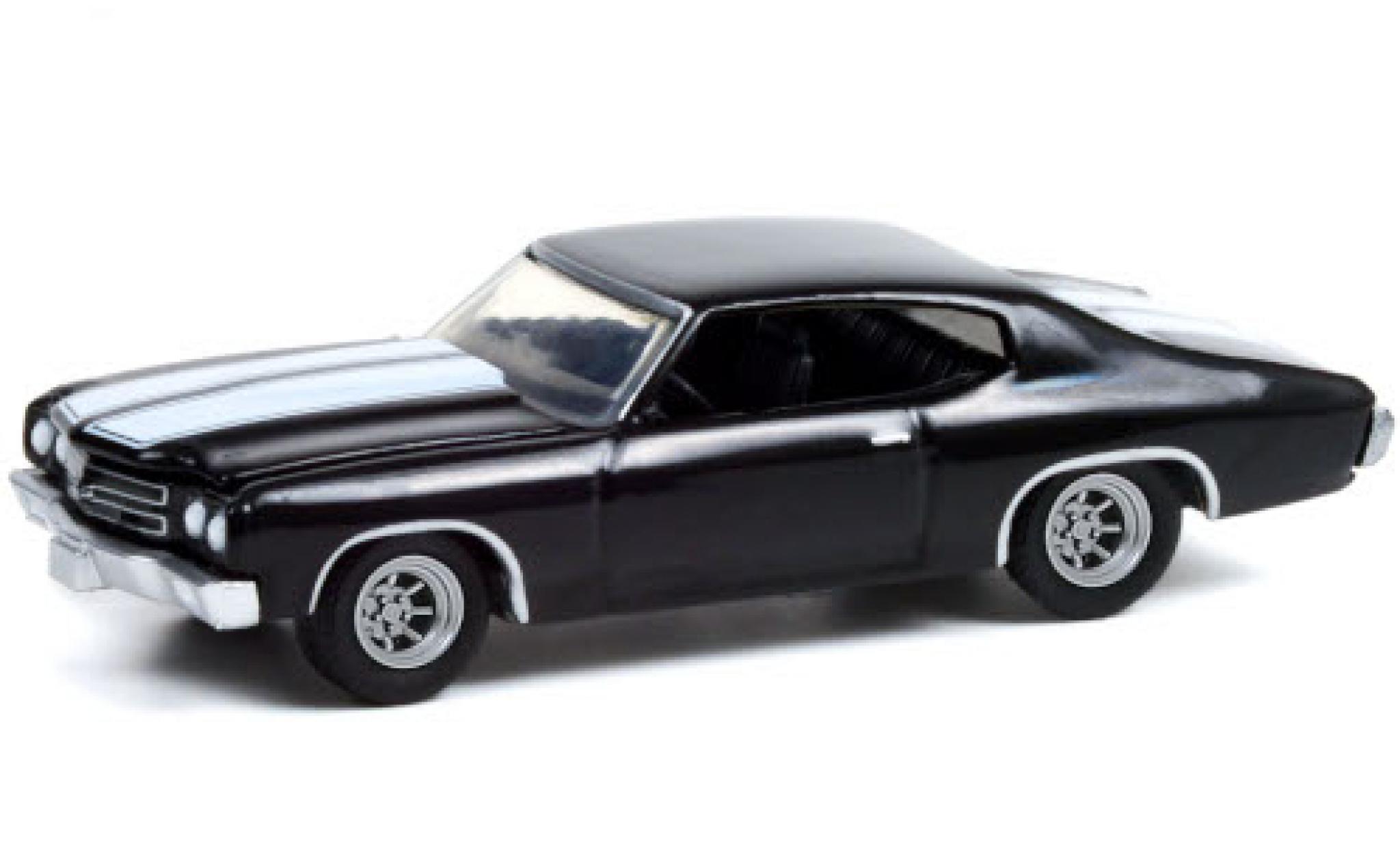 Chevrolet Chevelle 1/64 Greenlight Custom black/white 1970 diecast model cars