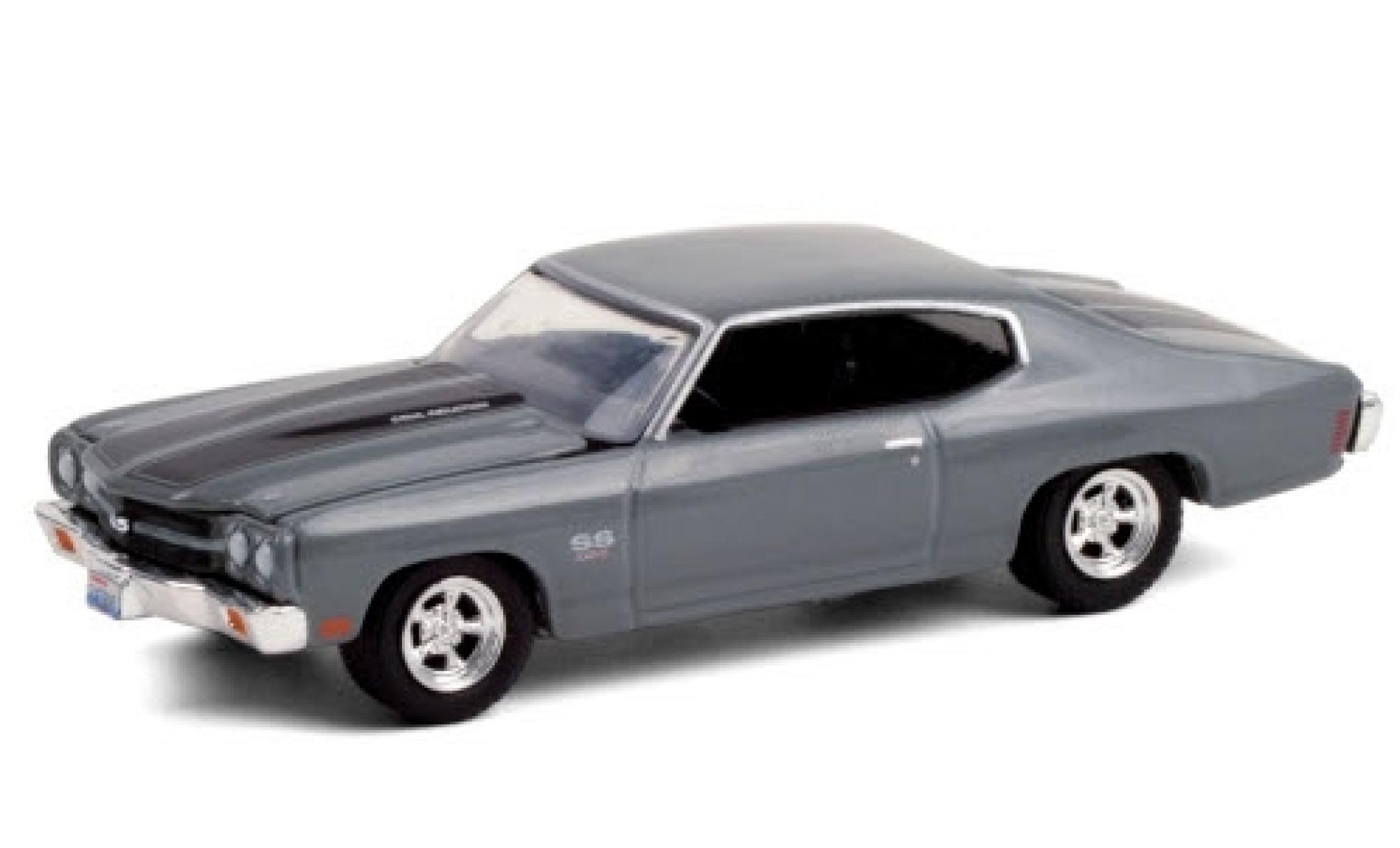 Chevrolet Chevelle 1/64 Greenlight SS 454 metallic grey/matt-black 1970 Once Upon A Time (TV-s�rie 20011-18) Es war einmal... diecast model cars