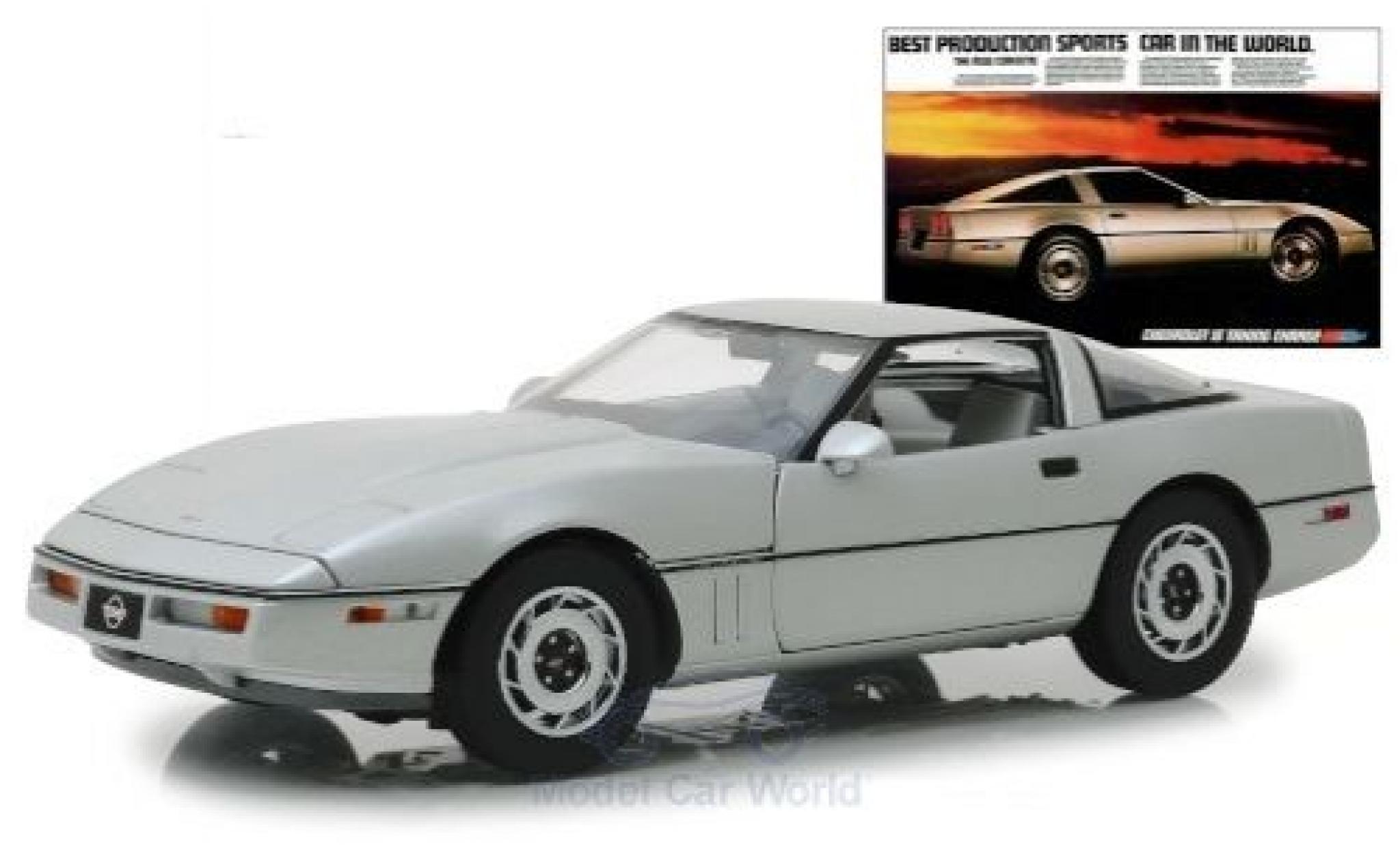 Chevrolet Corvette 1/18 Greenlight C4 grey 1984 diecast model cars