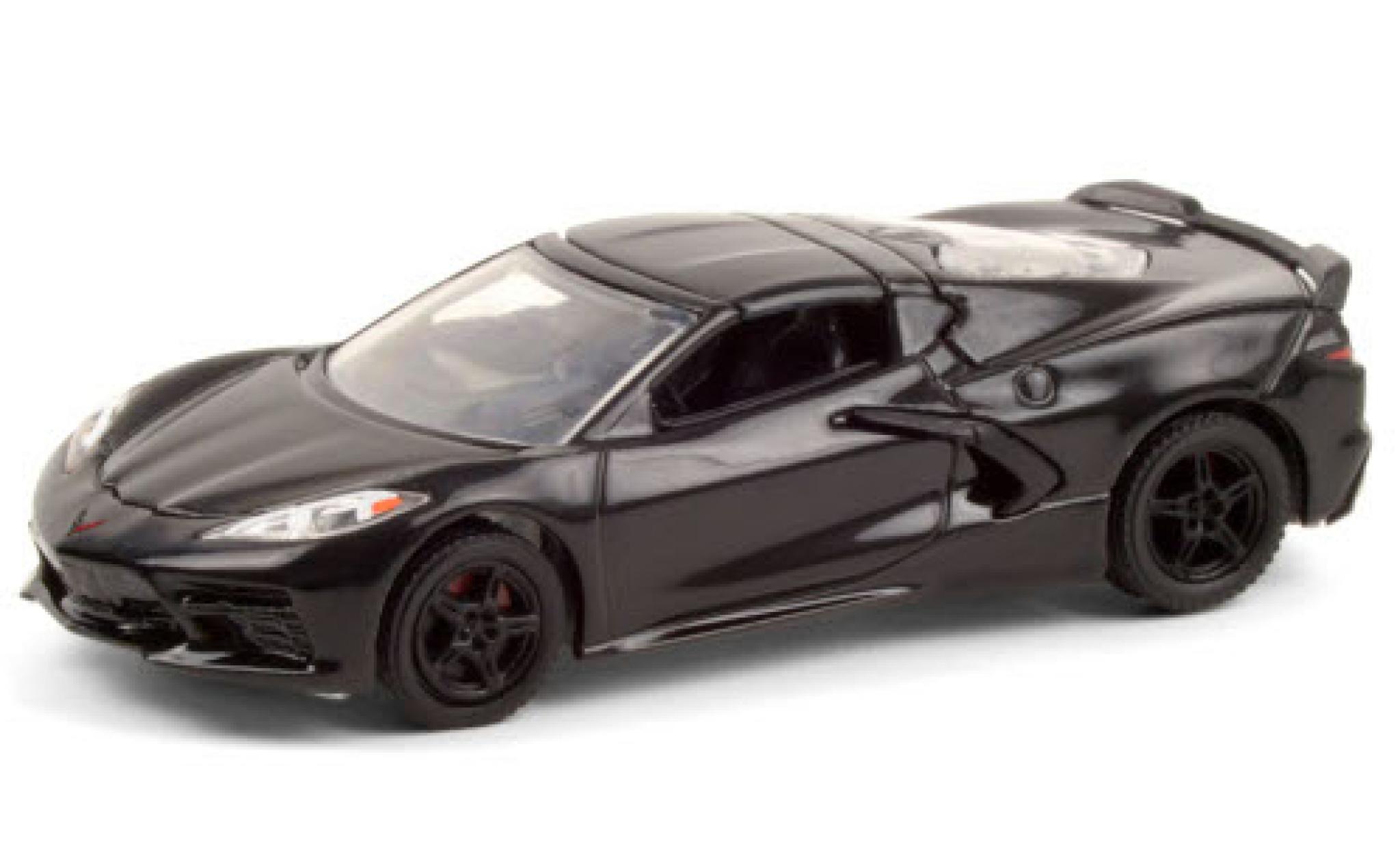 Chevrolet Corvette 1/64 Greenlight Stingray (C8) black 2020 diecast model cars