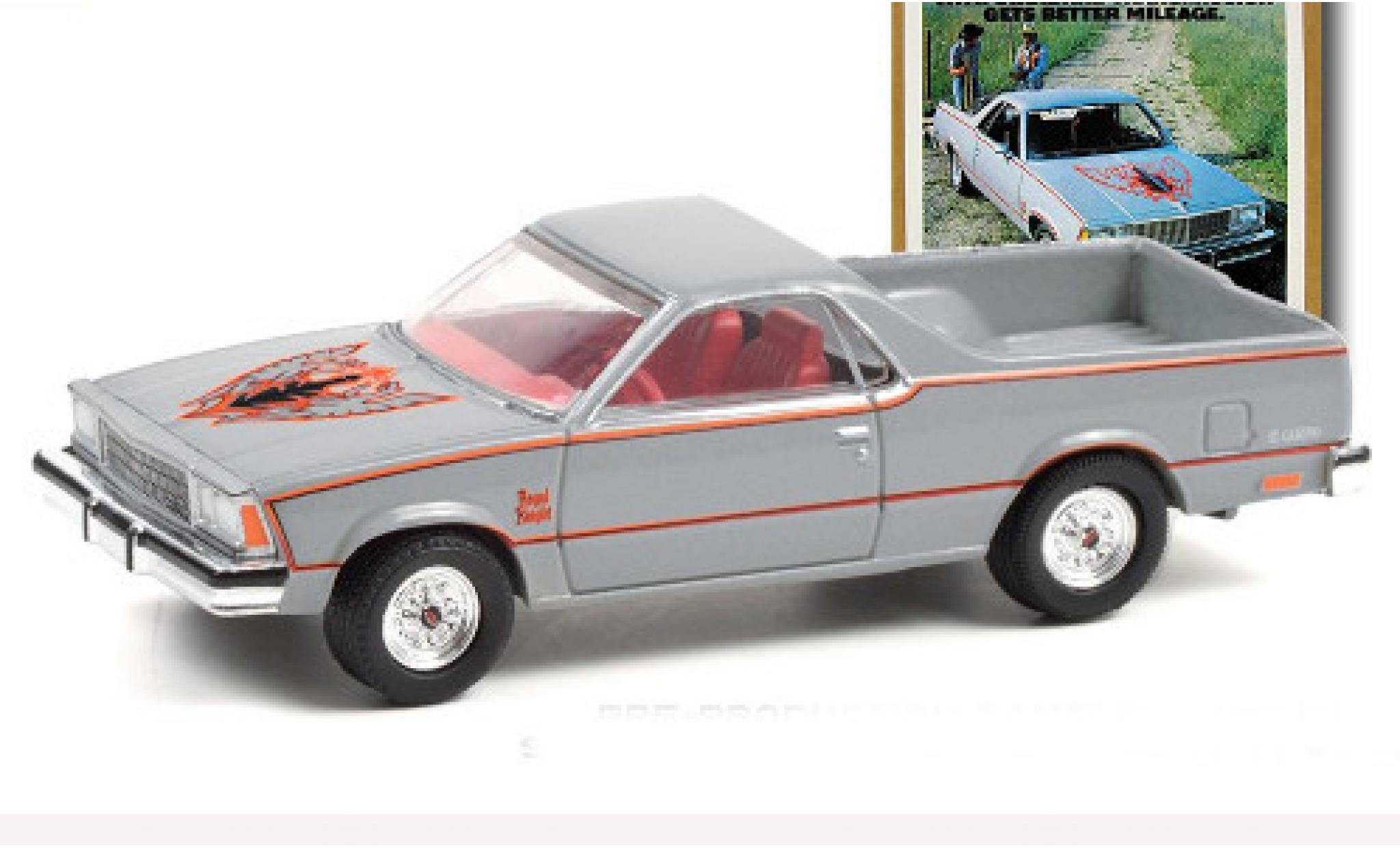 Chevrolet El Camino 1/64 Greenlight grey/Dekor 1980 diecast model cars