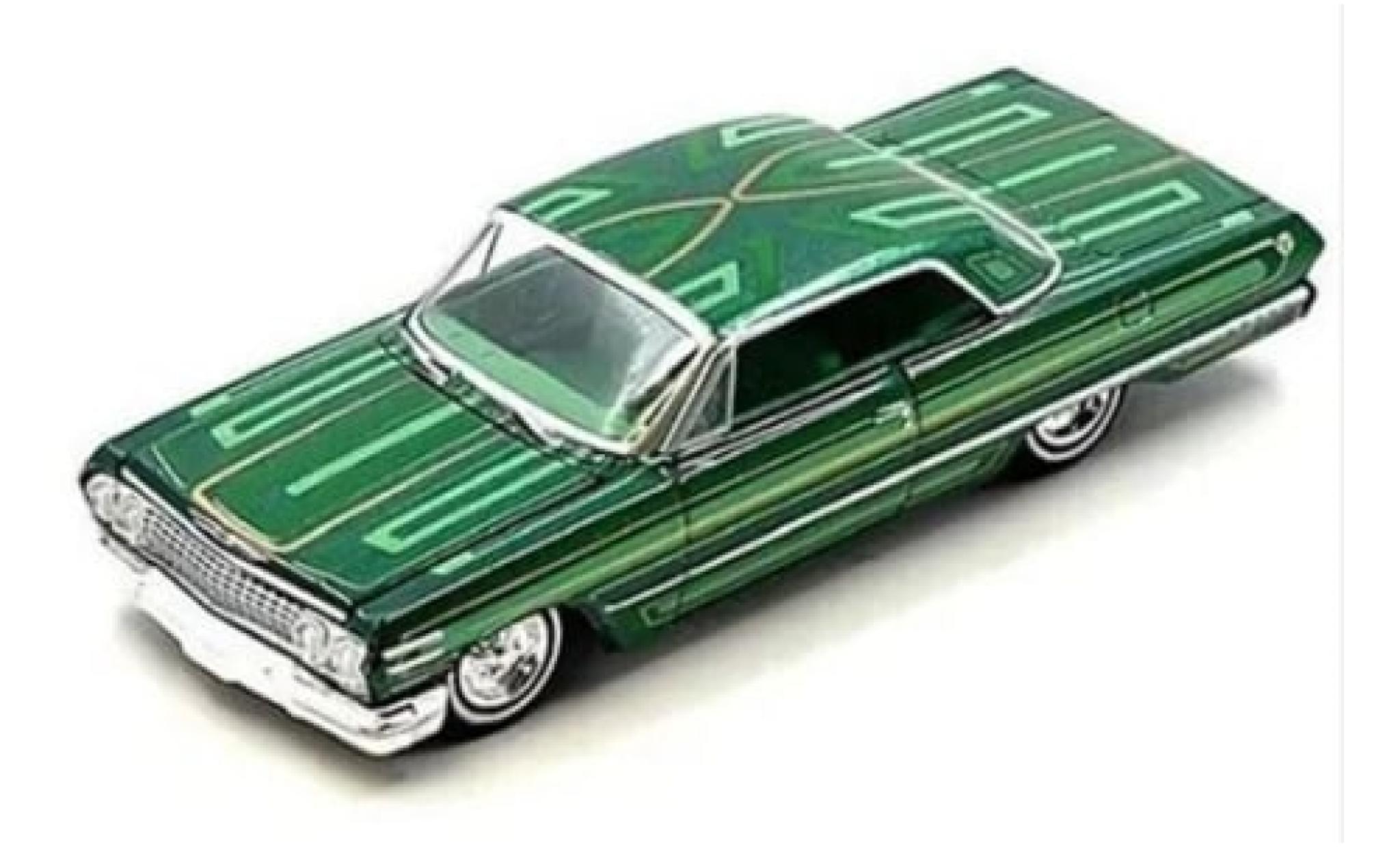 Chevrolet Impala 1/64 Greenlight Lowrider metallise green/Dekor 1963 1:64 diecast model cars