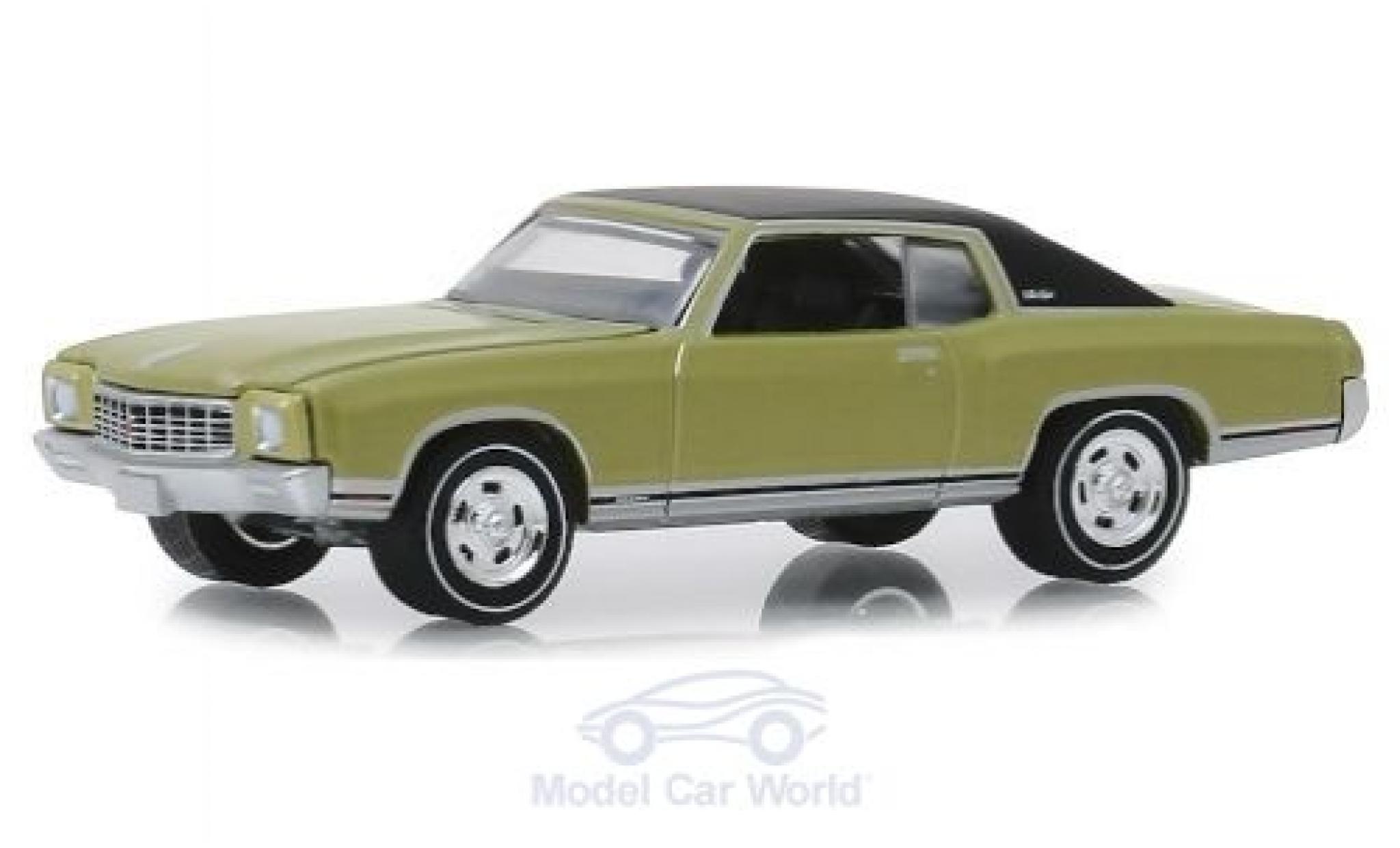 Chevrolet Monte Carlo 1/64 Greenlight SS 454 green/matt-black 1971 diecast model cars