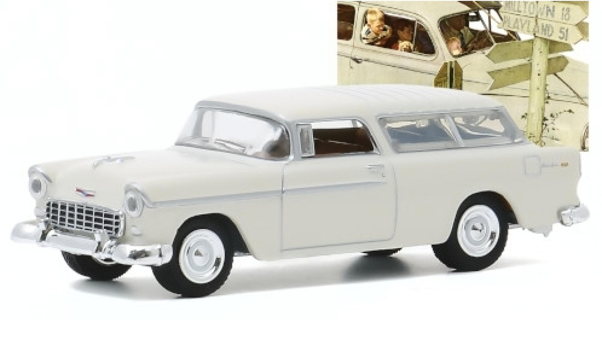 Chevrolet Nomad 1/64 Greenlight white 1955 diecast model cars