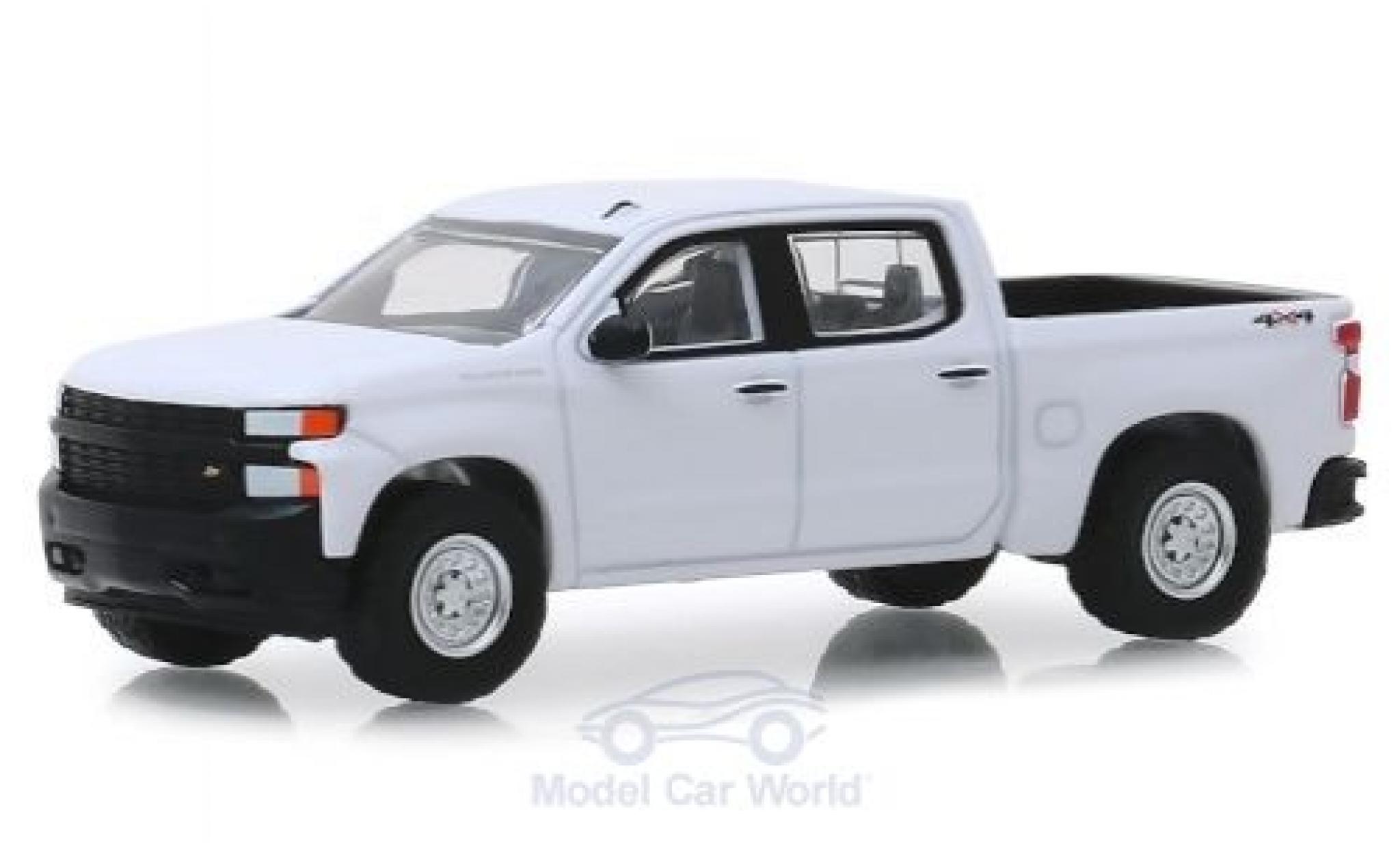 Chevrolet Silverado 1/64 Greenlight 1500 white 2019 diecast model cars