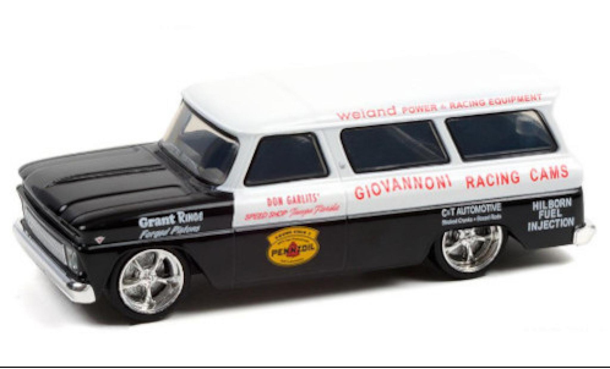 Chevrolet Suburban 1/43 Greenlight black/white Speed Shop Tampa Florida 1966 diecast model cars