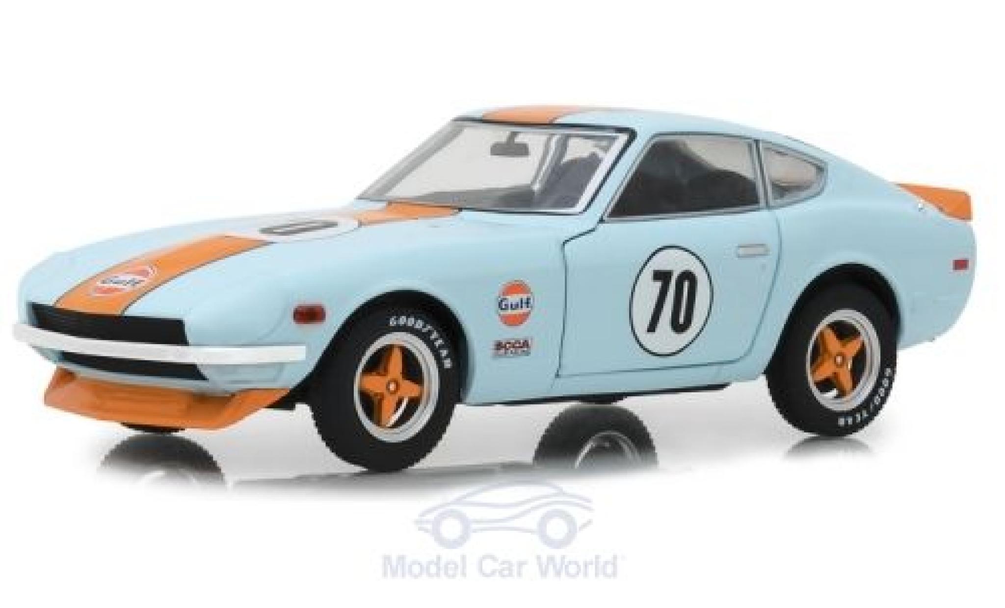 Datsun 240Z 1/24 Greenlight blue/orange 1970 diecast model cars