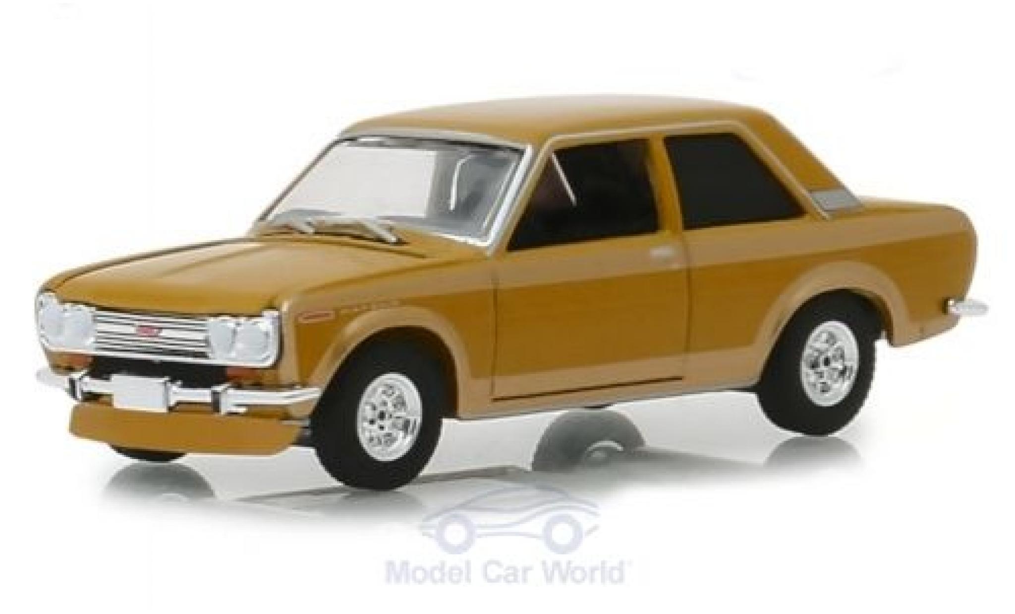 Datsun 510 1/64 Greenlight beige 1968 diecast model cars