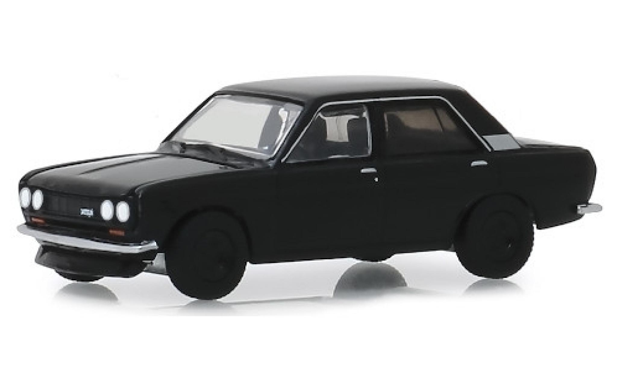 Datsun 510 1/64 Greenlight black 1970 diecast model cars