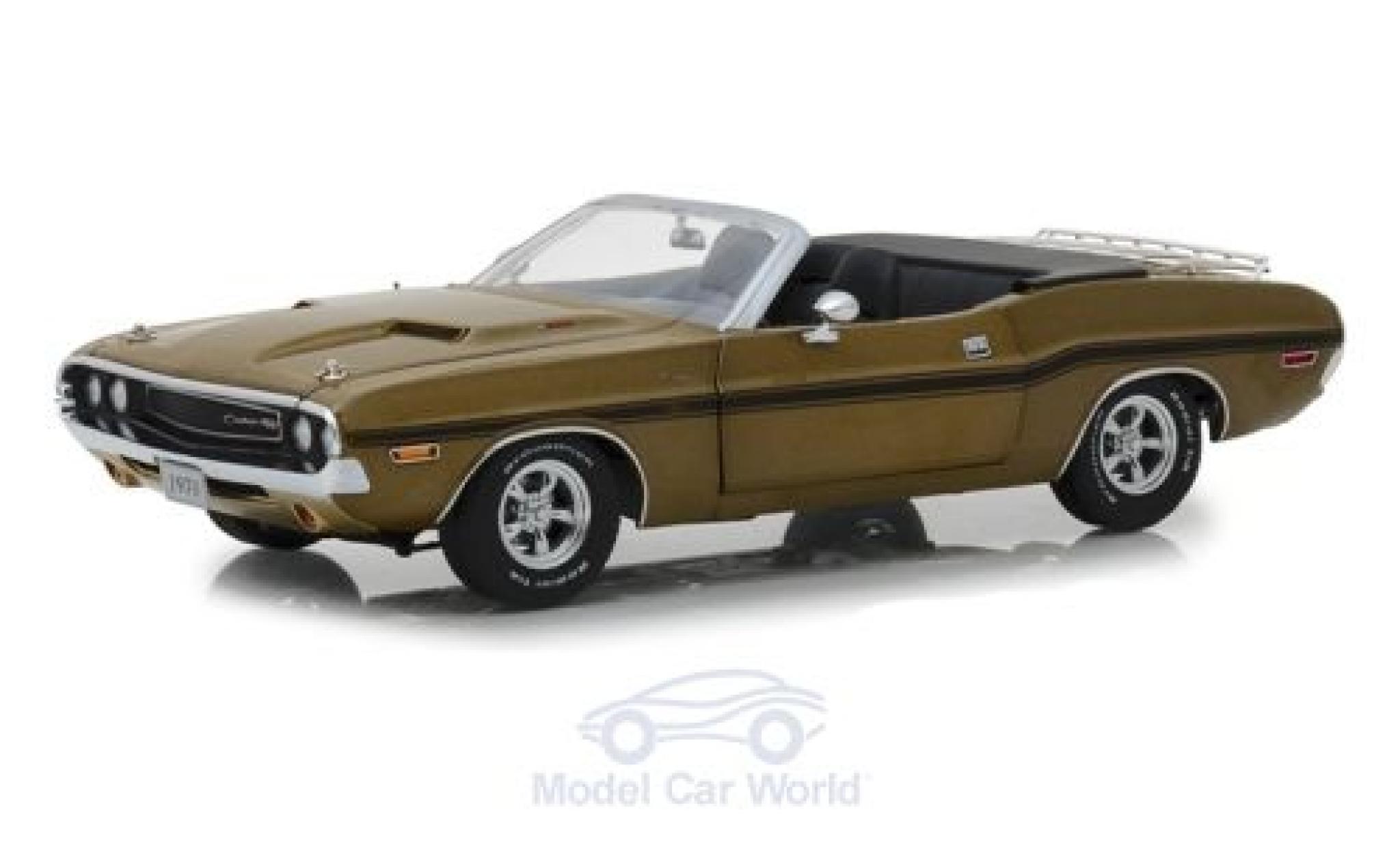Dodge Challenger 1970 1/18 Greenlight R/T Convertible gold 1970 diecast model cars